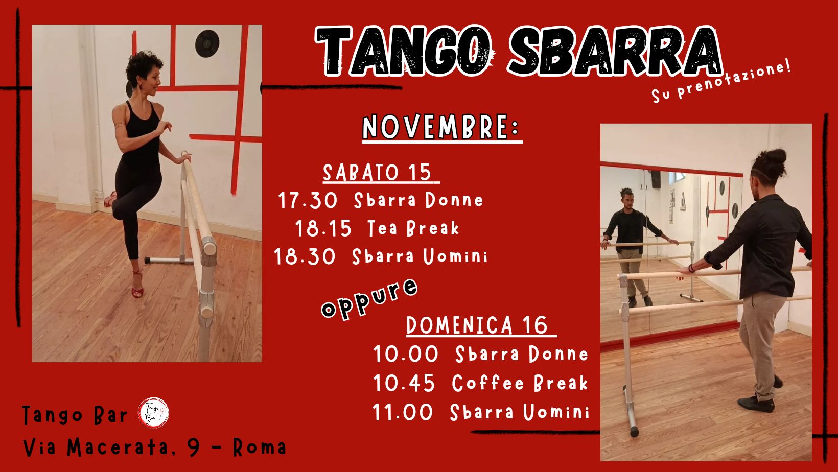 TANGO SBARRA Tecnica donna uomo