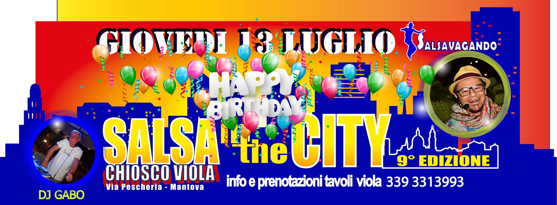 Giovedi 13 Luglio SALSA IN the City Happy Birthday Simone