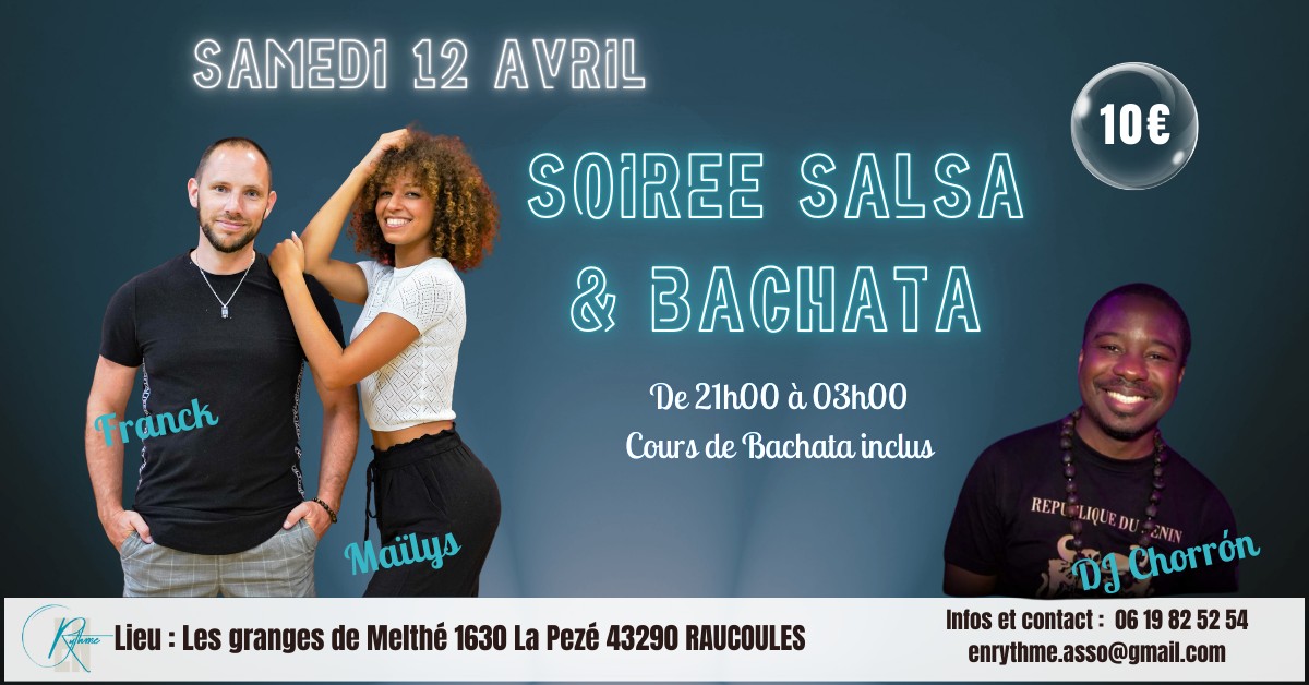 Soirée Salsa & Bachata - stage inclus