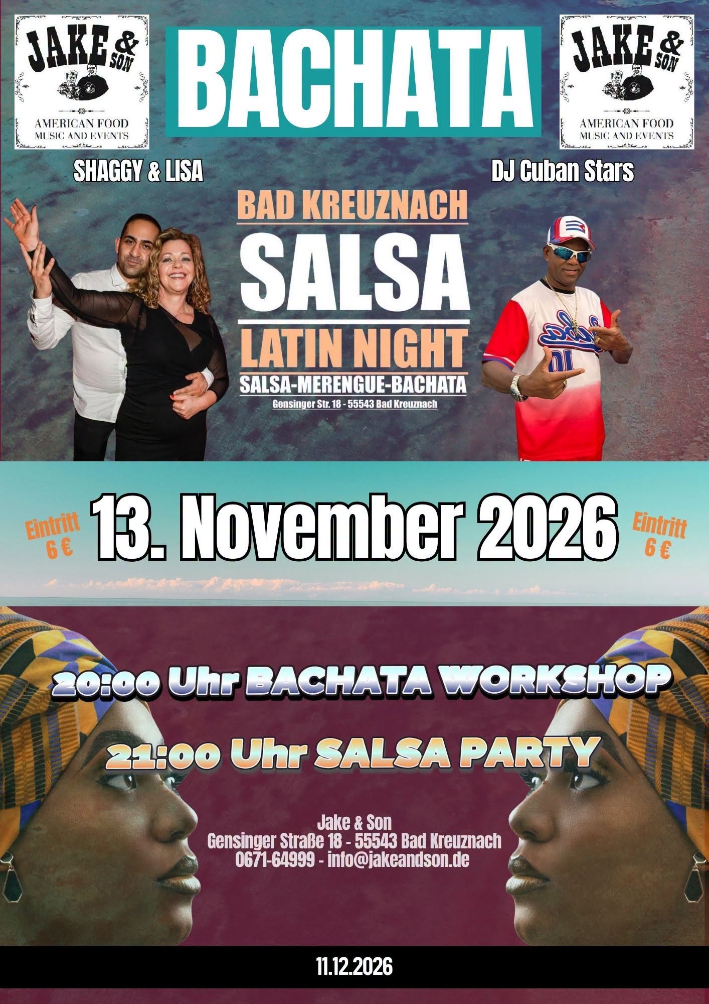 SALSA LATIN NIGHT im Jake & Son in Bad Kreuznach