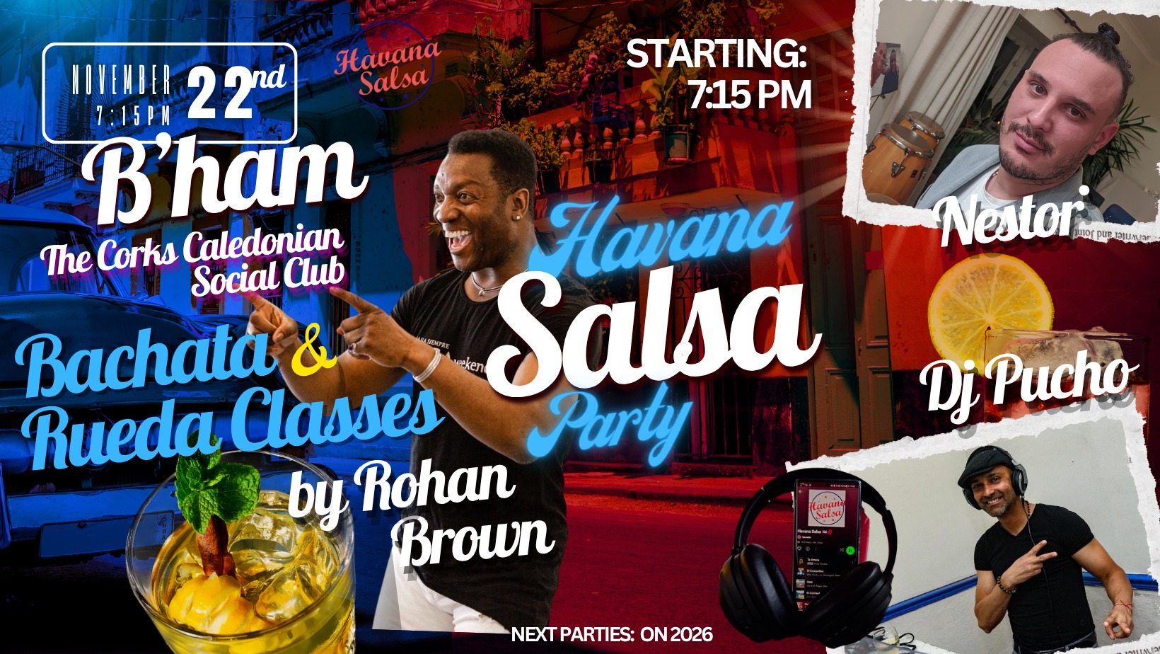 HS MONTHLY Cuban Salsa and Bachata Party! in B'ham with Our Especial Guest Rohan Brown & DJ Pucho