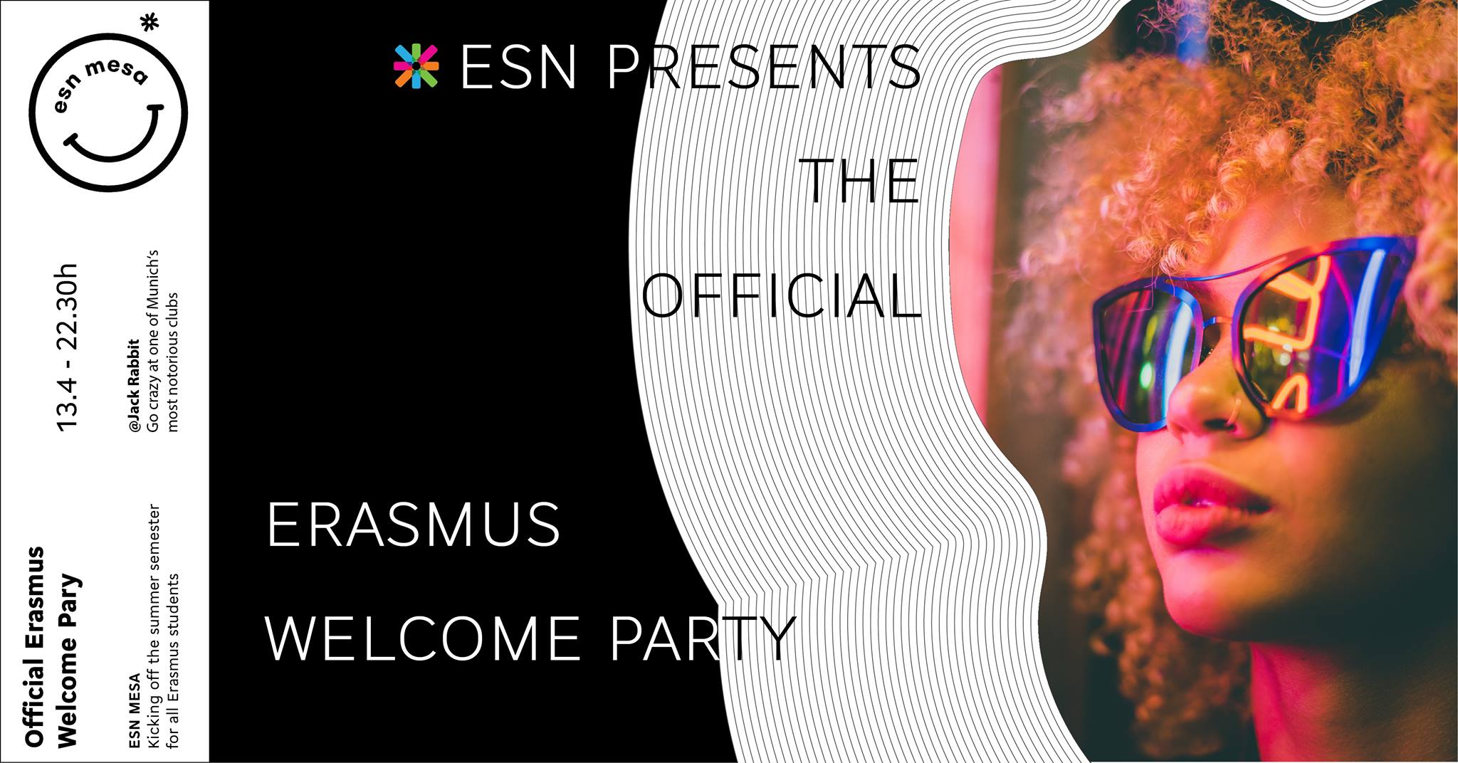 β
The Official Erasmus Welcome Party β
by ESN MESA & TUMi Munich