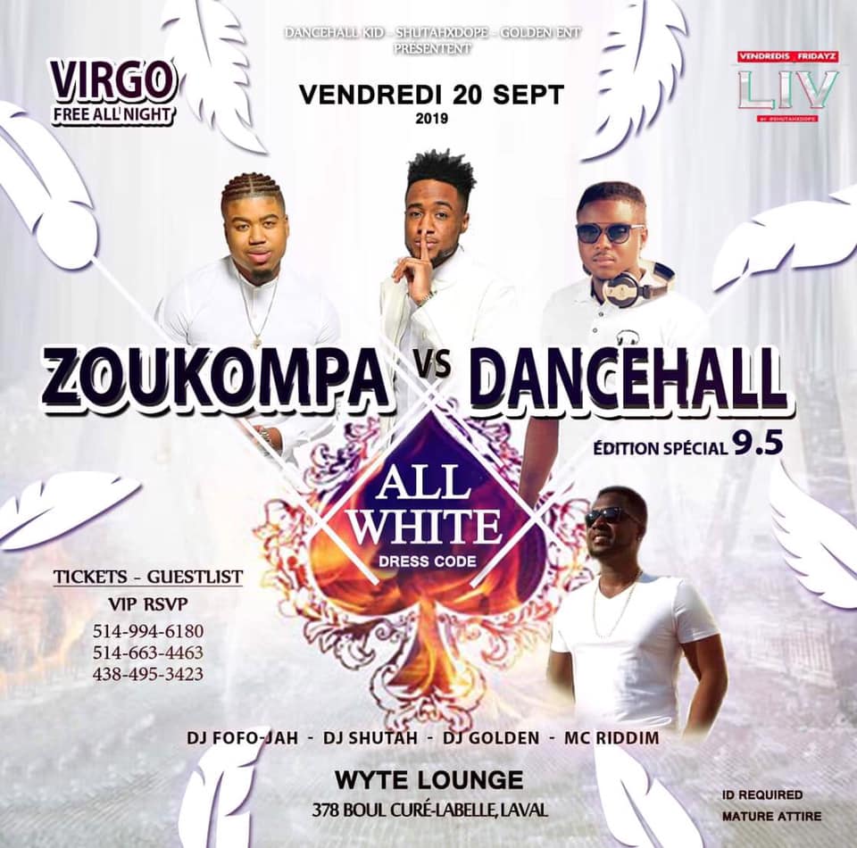 ☆ZouKompa vs Dancehall 9.5 ☆ All White Party