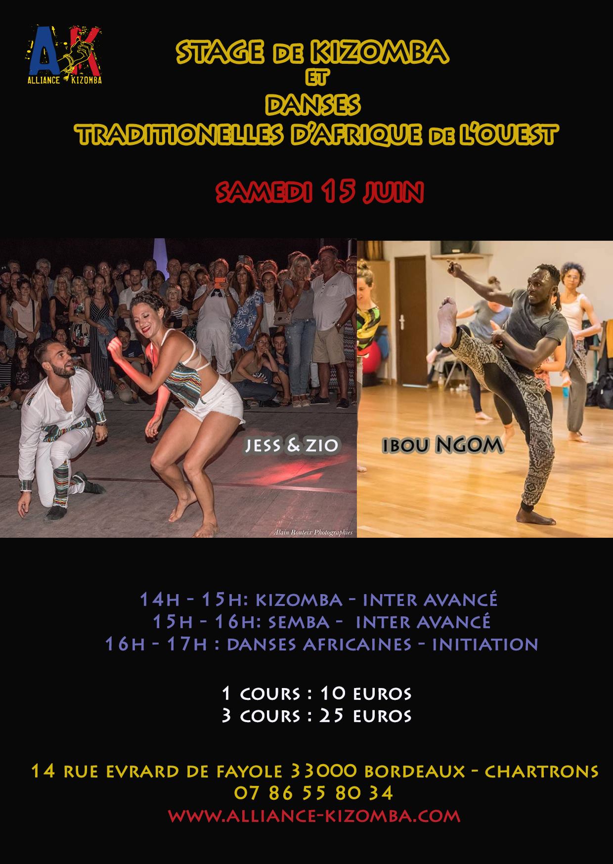 Stage de Kizomba et danses traditionnelles Africaines