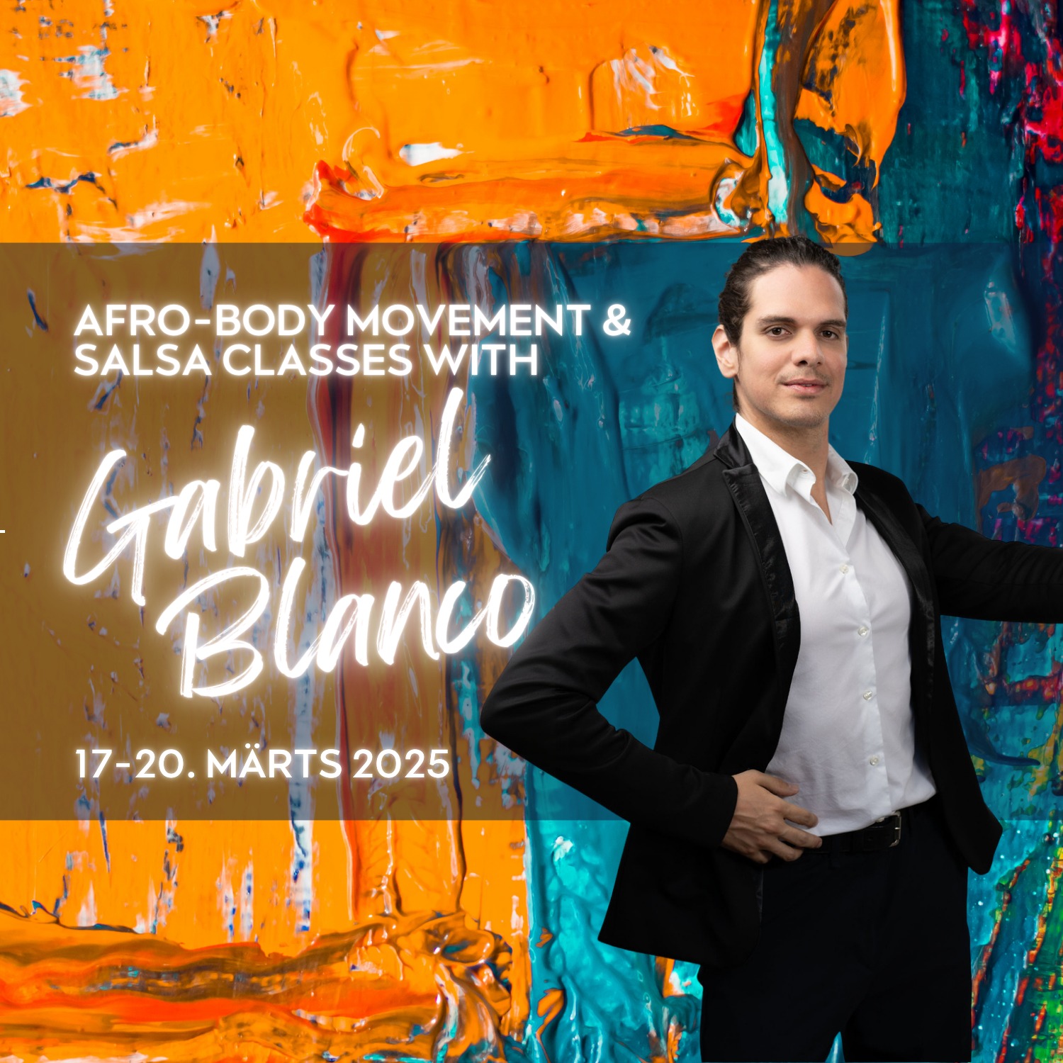 Salsa ja afro stiilis kehalise liikumise tunnid Gabriel Blancoga (Venezuela)