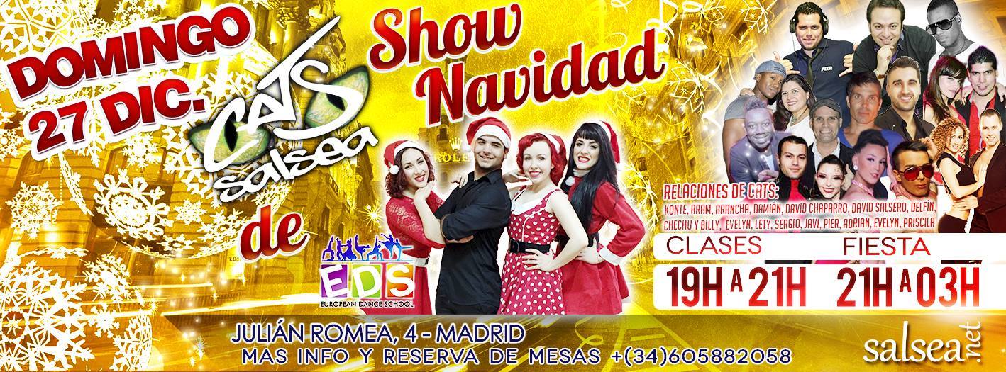 Domingo 27 Dic CATS Salsea + Show Navidad