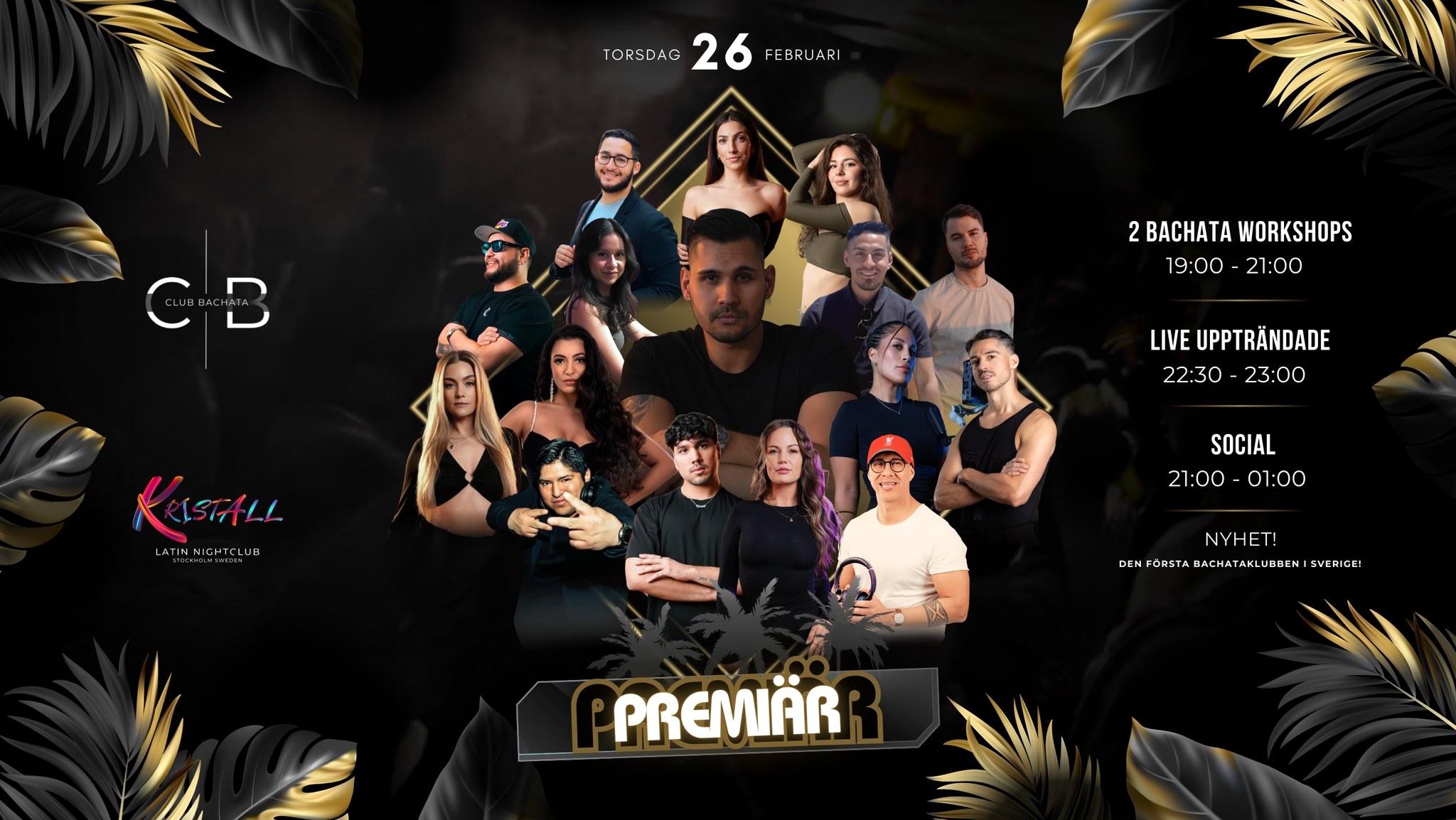 PREMIÄR! Club Bachata på Kristall! Torsdag 26 Februari!