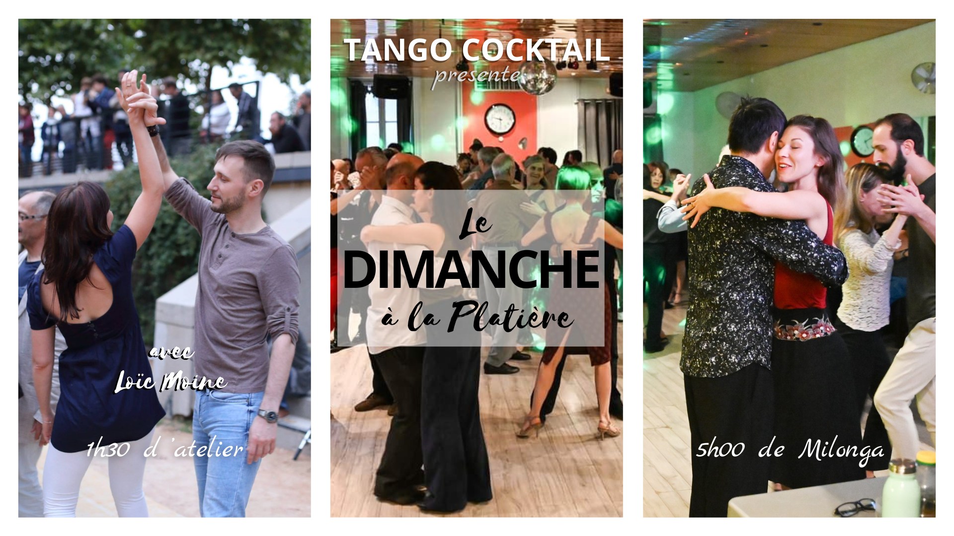 Le dimanche à la Platière : Atelier "Les grands orchestres de Tango" avec Loïc Moine + Milonga