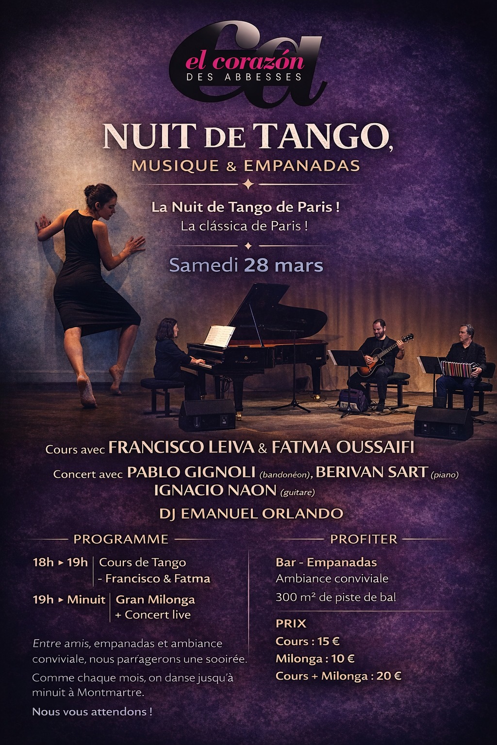 El Corazon des Abbesses Samedi 28 mars