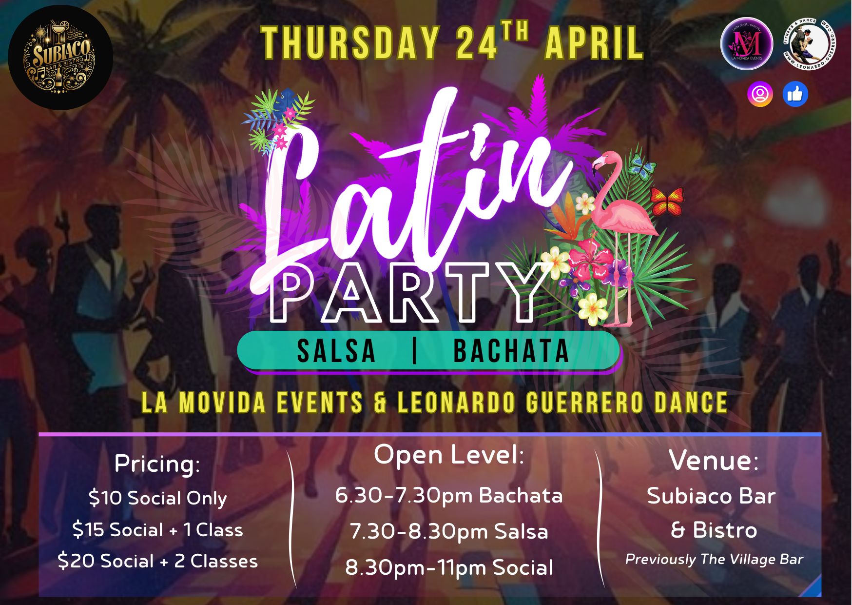 La Movida & Leonardo Guerrero Dance Latin Party THURSDAY