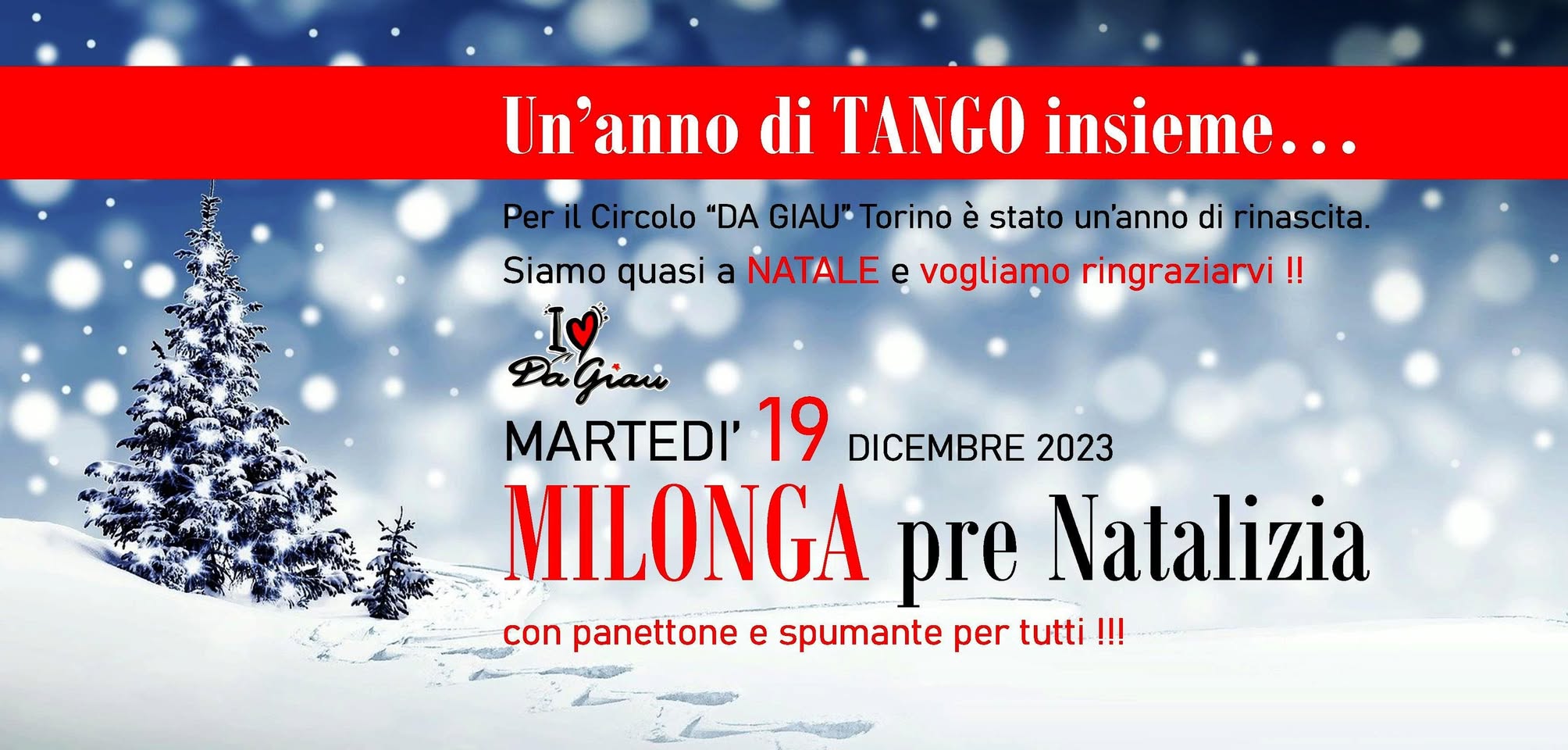 Milonga pre Natalizia al "DA GIAU". Per ringraziarvi !!