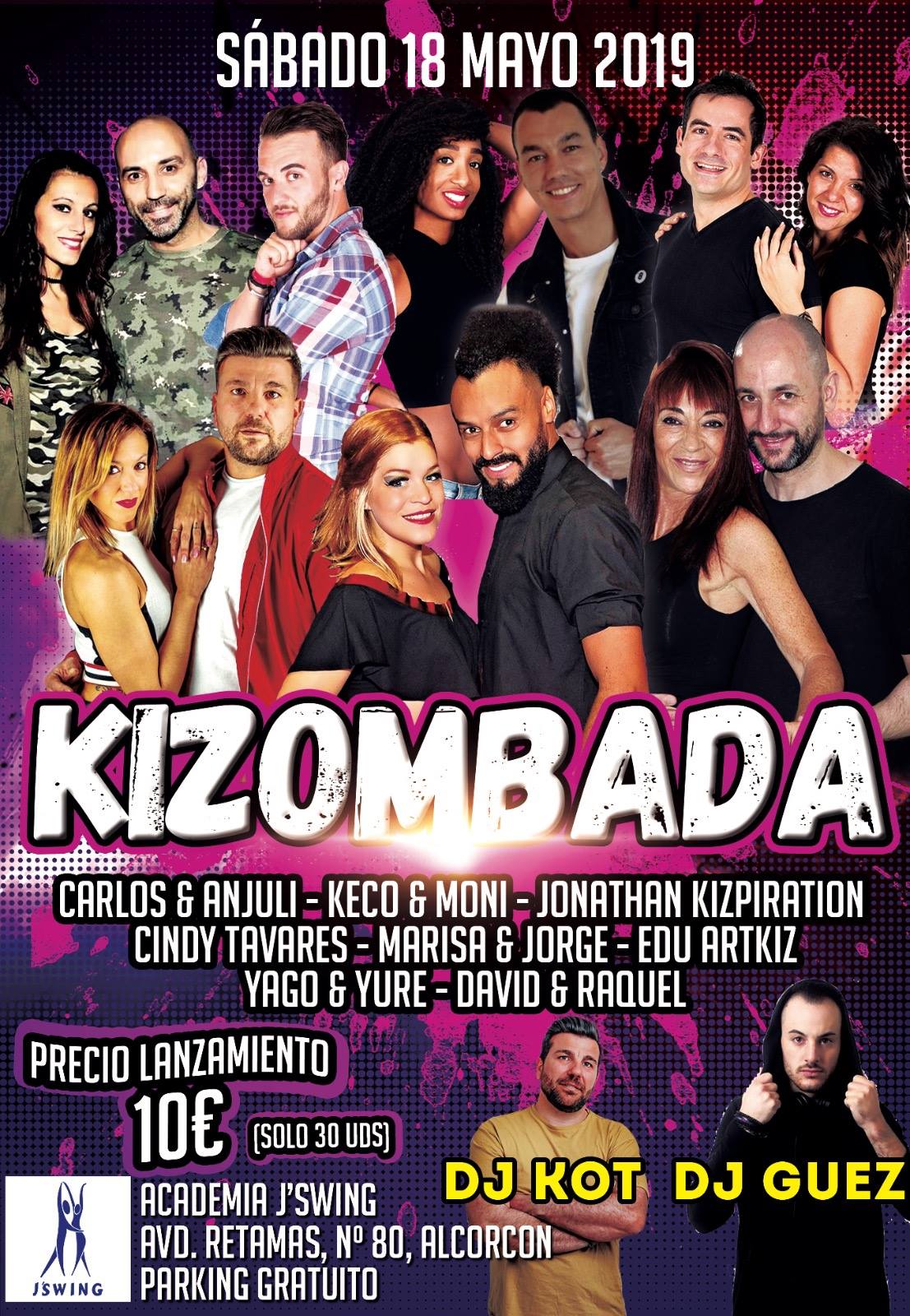 Kizombada Madrid - Sábado 18 de Mayo (J'Swing Alcorcón)