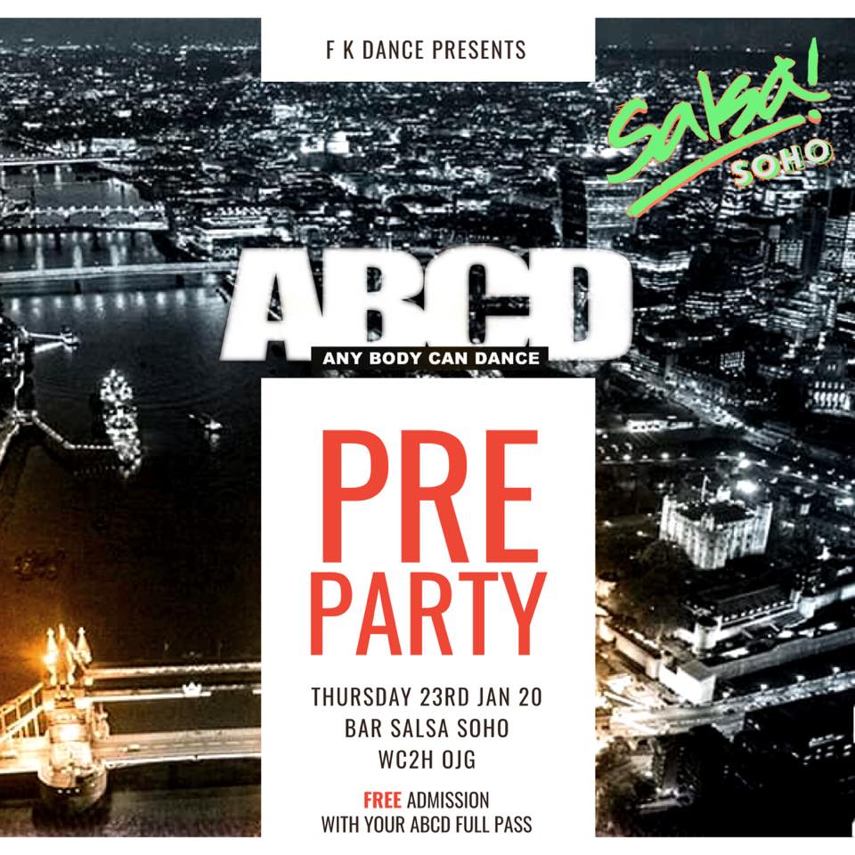 ABCD Pre-Party at Bar Salsa Soho, Full Pass = Free Entry