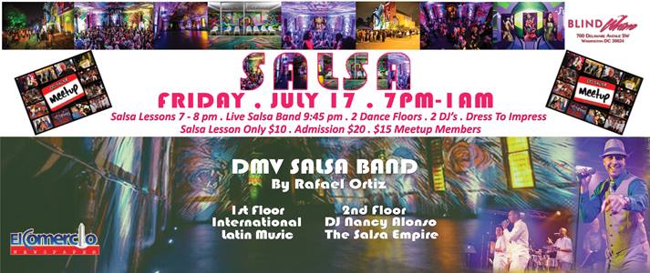 UNINTERRUPTED SALSA! at The Blind Whino with a Live Salsa Band by Rafael Ortiz & Orquesta! and DJ Nancy Alonso!