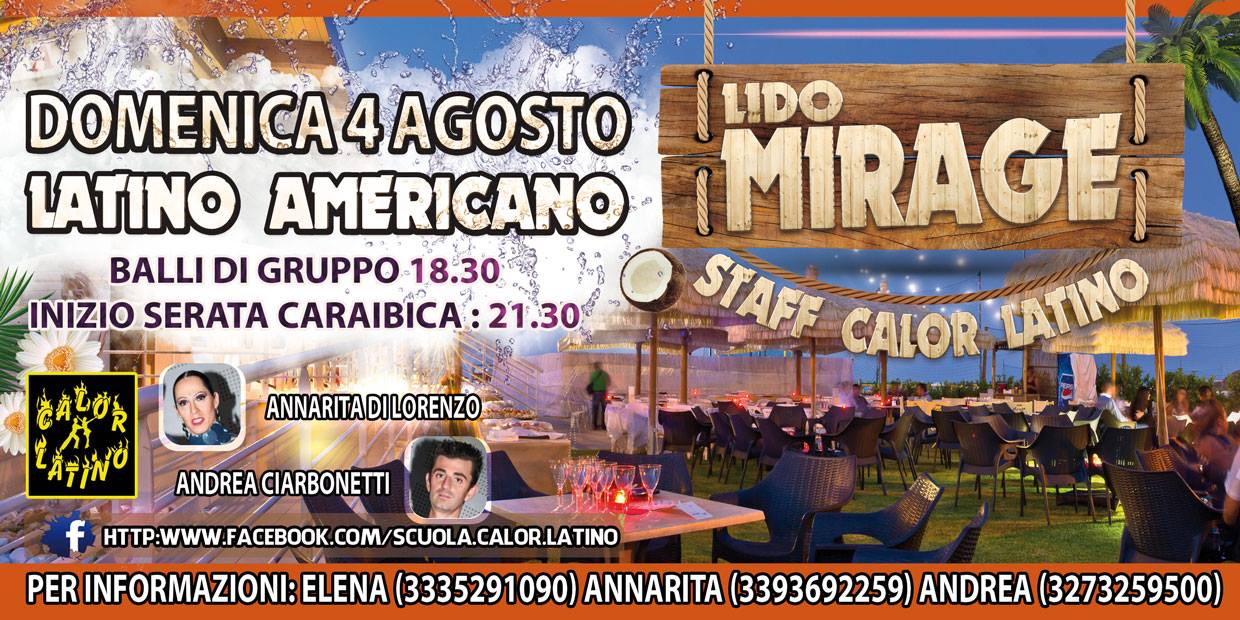 DOMENICA 4 AGOSTO - LIDO MIRAGE - ROSETO DEGLI ABRUZZI