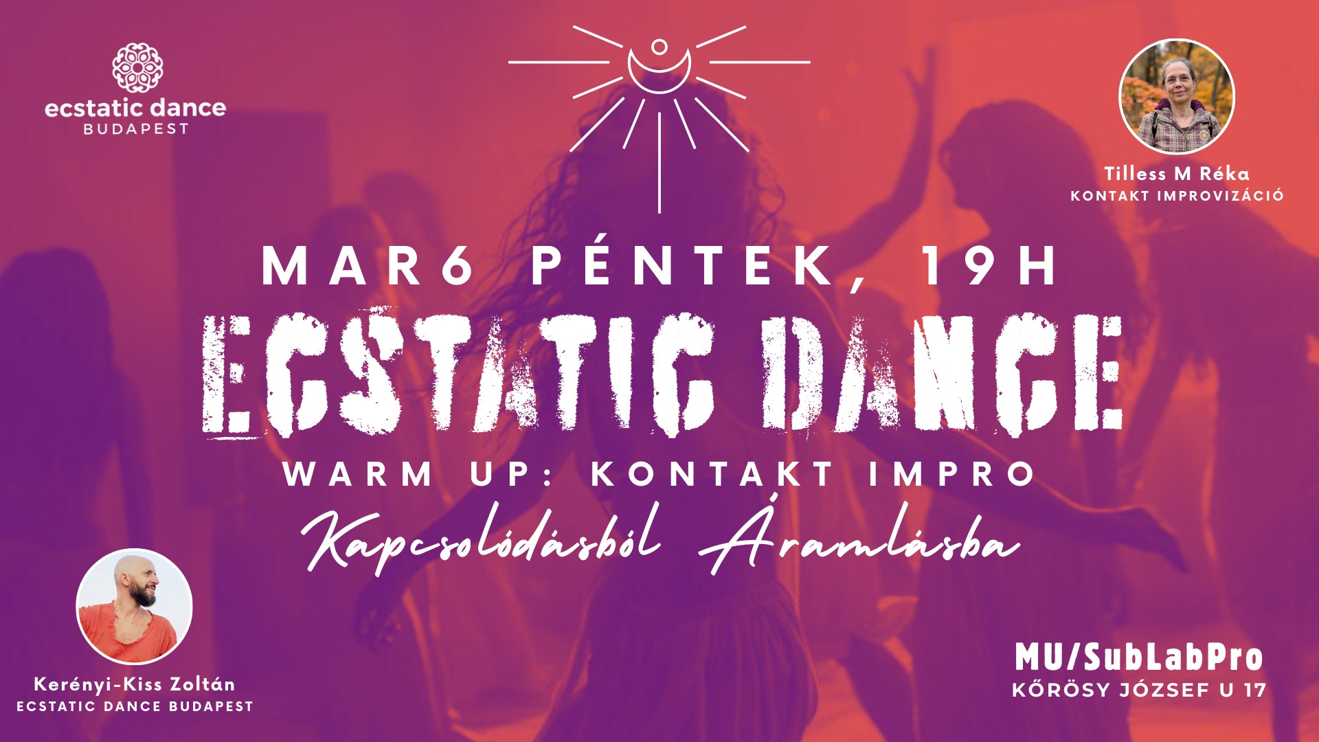 Kapcsolódásból áramlásba ⎢ Ecstatic Dance + kontakt impro (péntek, MU)