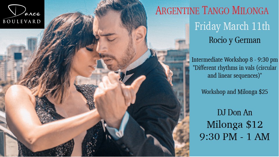 Argentine Tango Workshop and Milonga