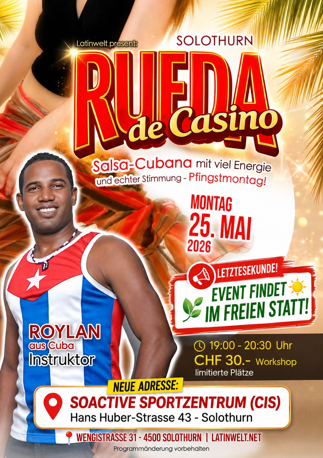 Salsa Rueda de Casino Workshop mit Roylan aus Cuba - Pfingstmontag 🔥
