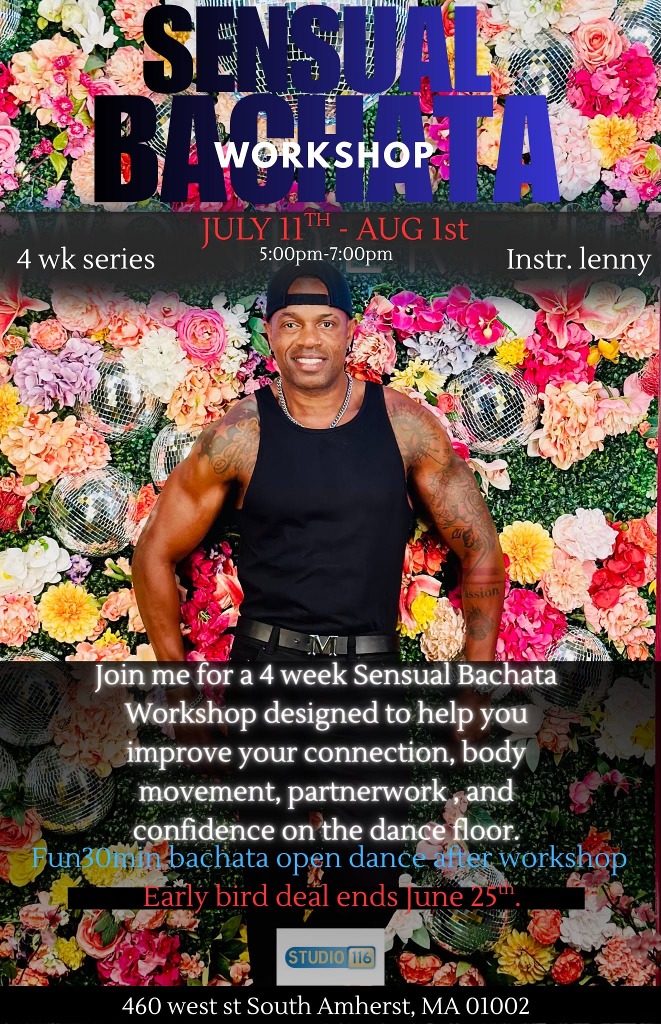 STUDIO 116 presents: 90min Intensive Sensual Bachata Workshop followed by 30min Open Dance🔥