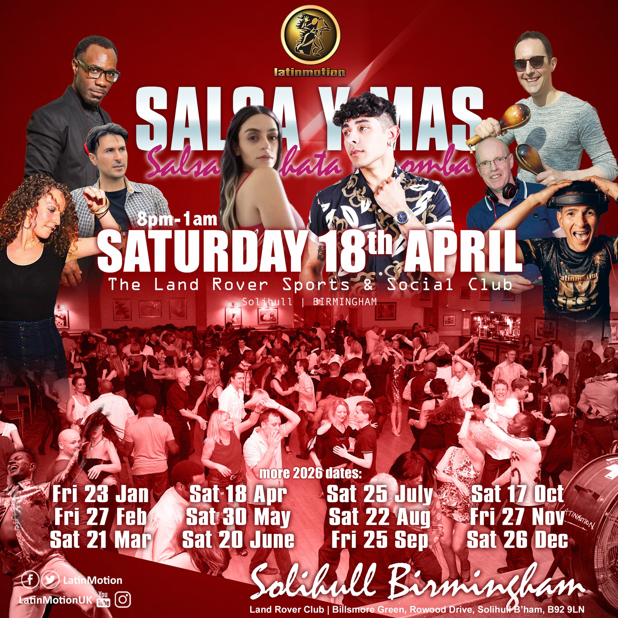 LatinMotion β€οΈβπ₯ SALSA Y MAS ππ» Land Rover Club π Solihull, Birmingham