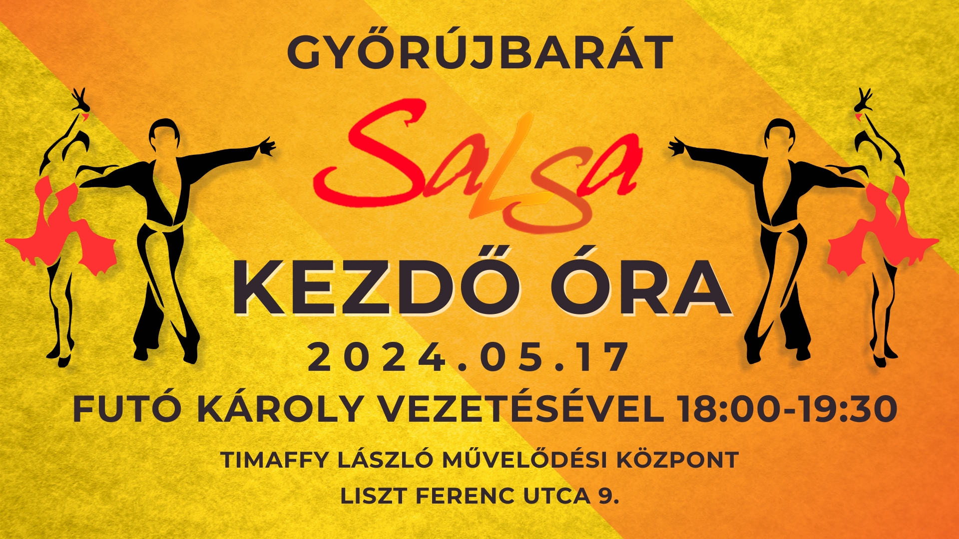 Kezdő Salsa tanítás Futó Károly vezetésével