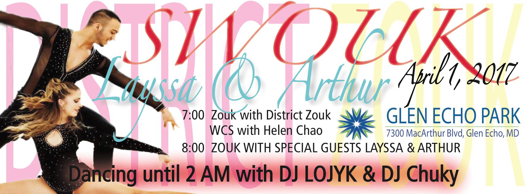 Swouk Party (Zouk & WCSwing) w Guest Instructors Layssa & Arthur