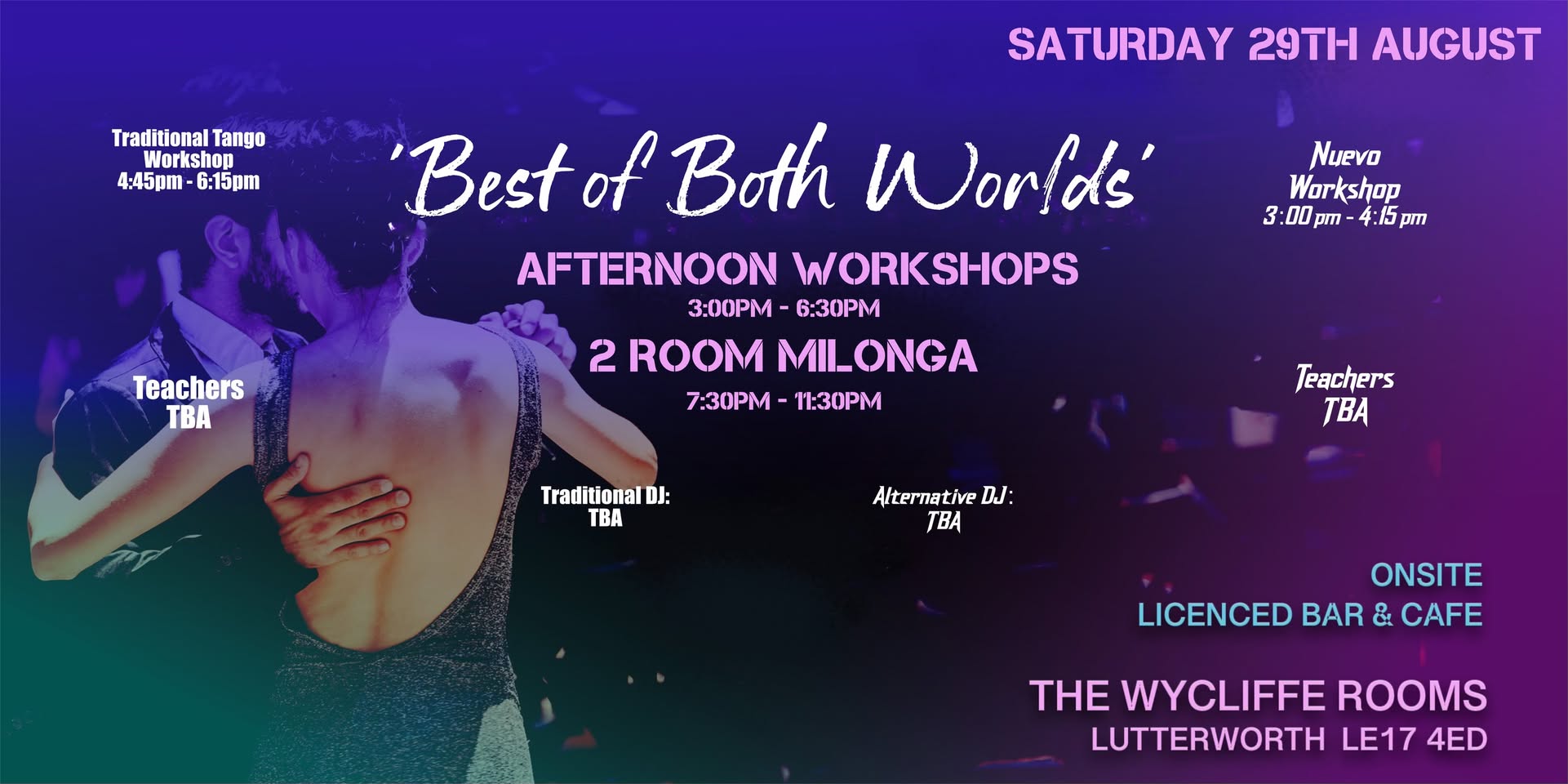 'Best of Both Worlds' 2 Room Tango Event August 2026