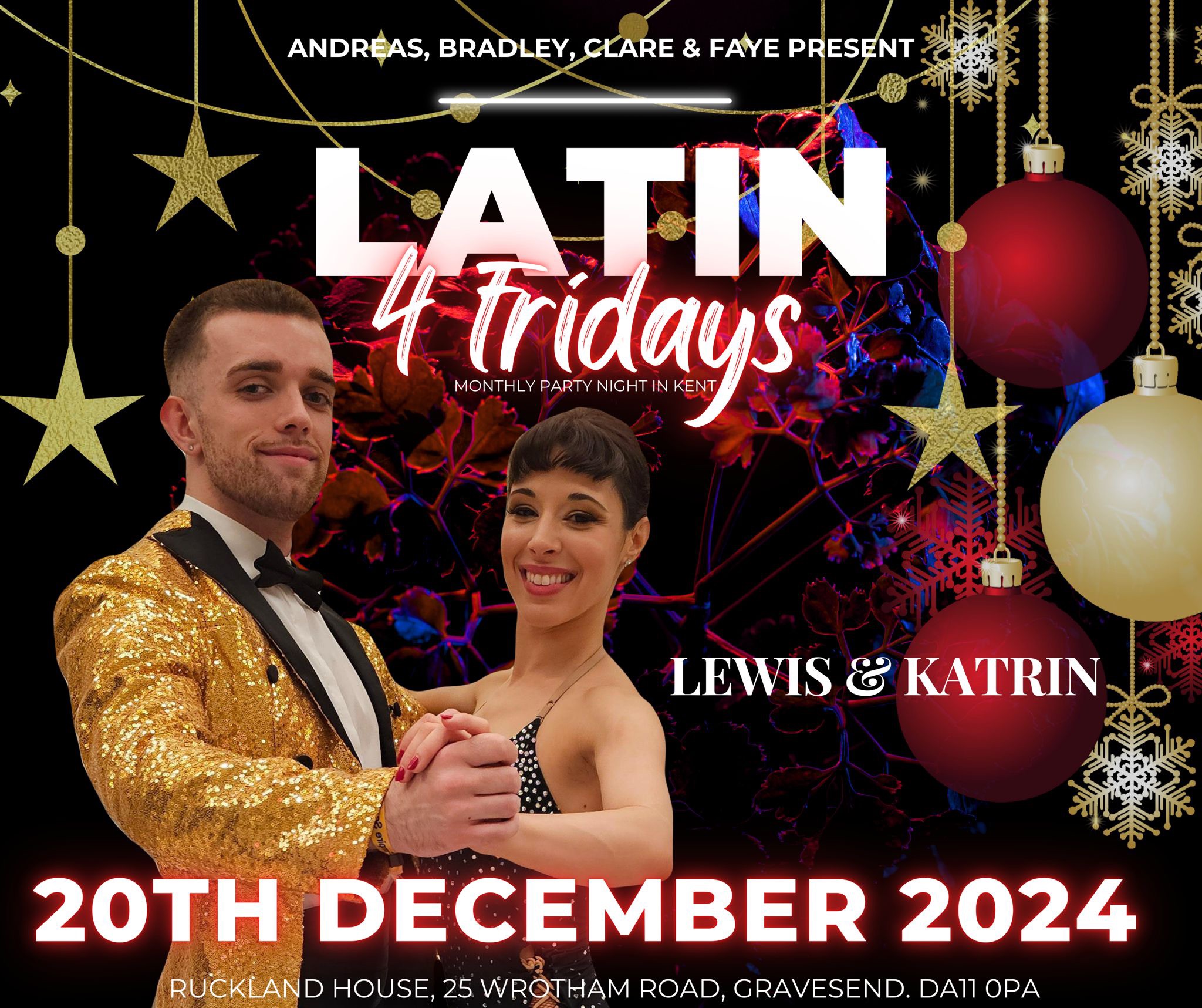 ❄️🎄🎉LATIN4Fridays December Christmas Party Night🎉🎄❄️