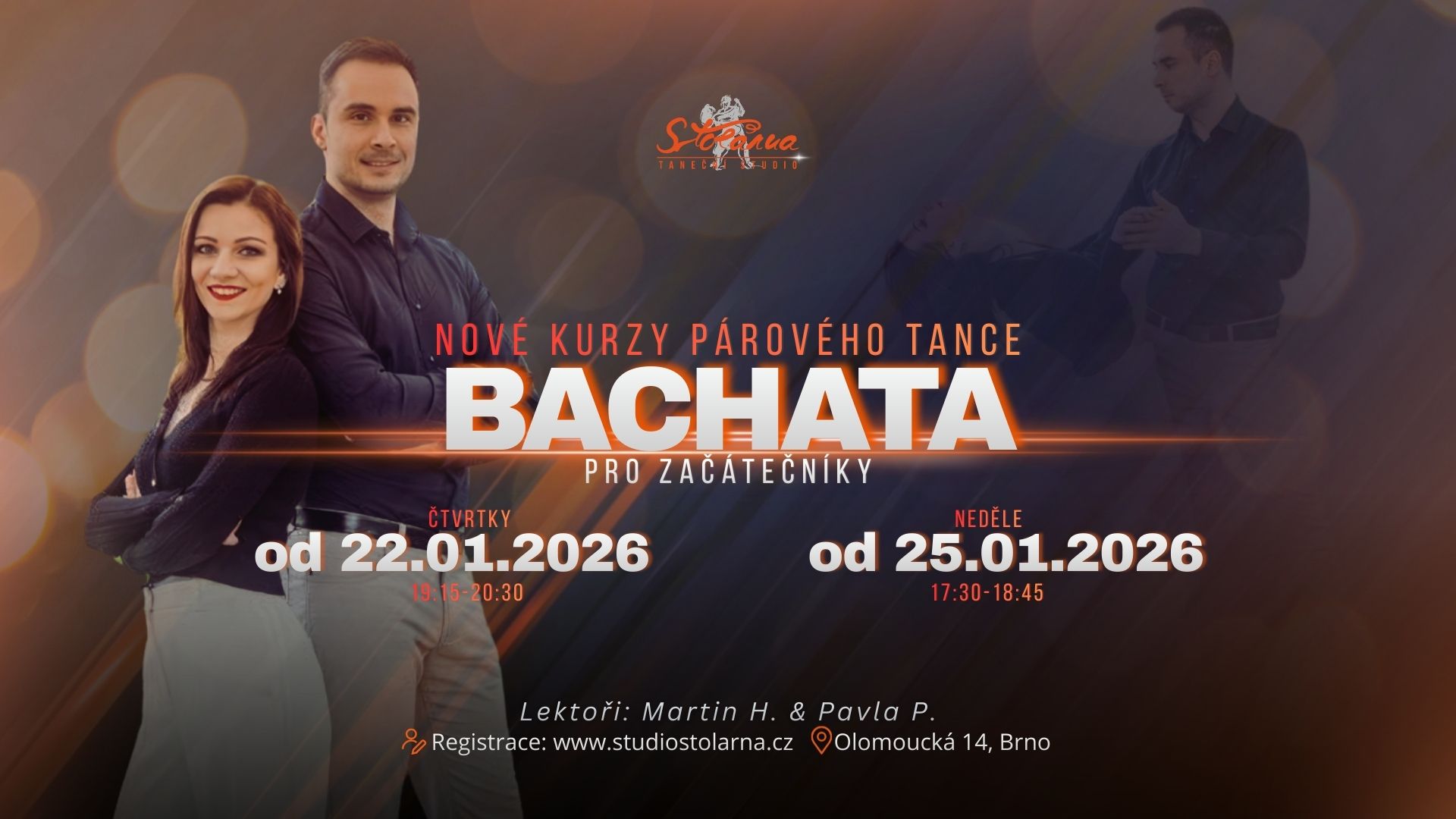 Nové kurzy tance BACHATA pro úplné začátečníky