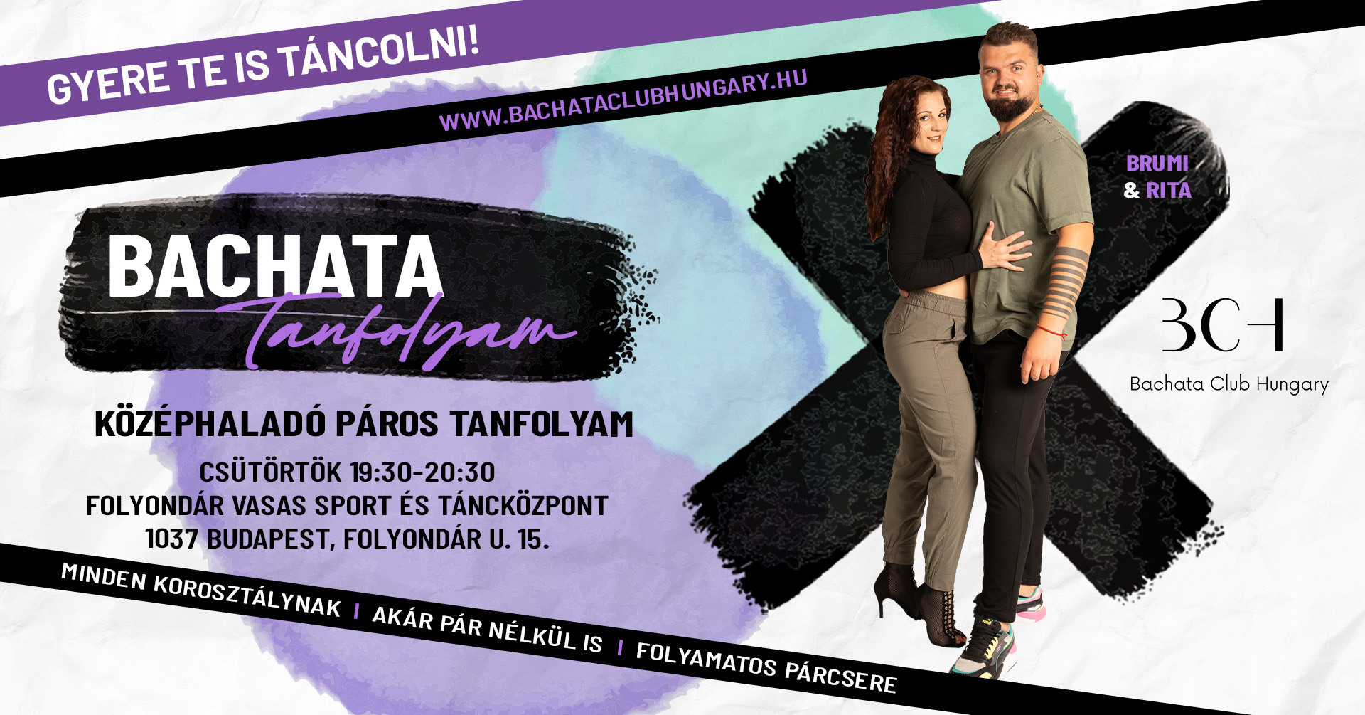 Középhaladó Páros Bachata Tanfolyam💥2026-os KEDVEZMÉNYEK💥