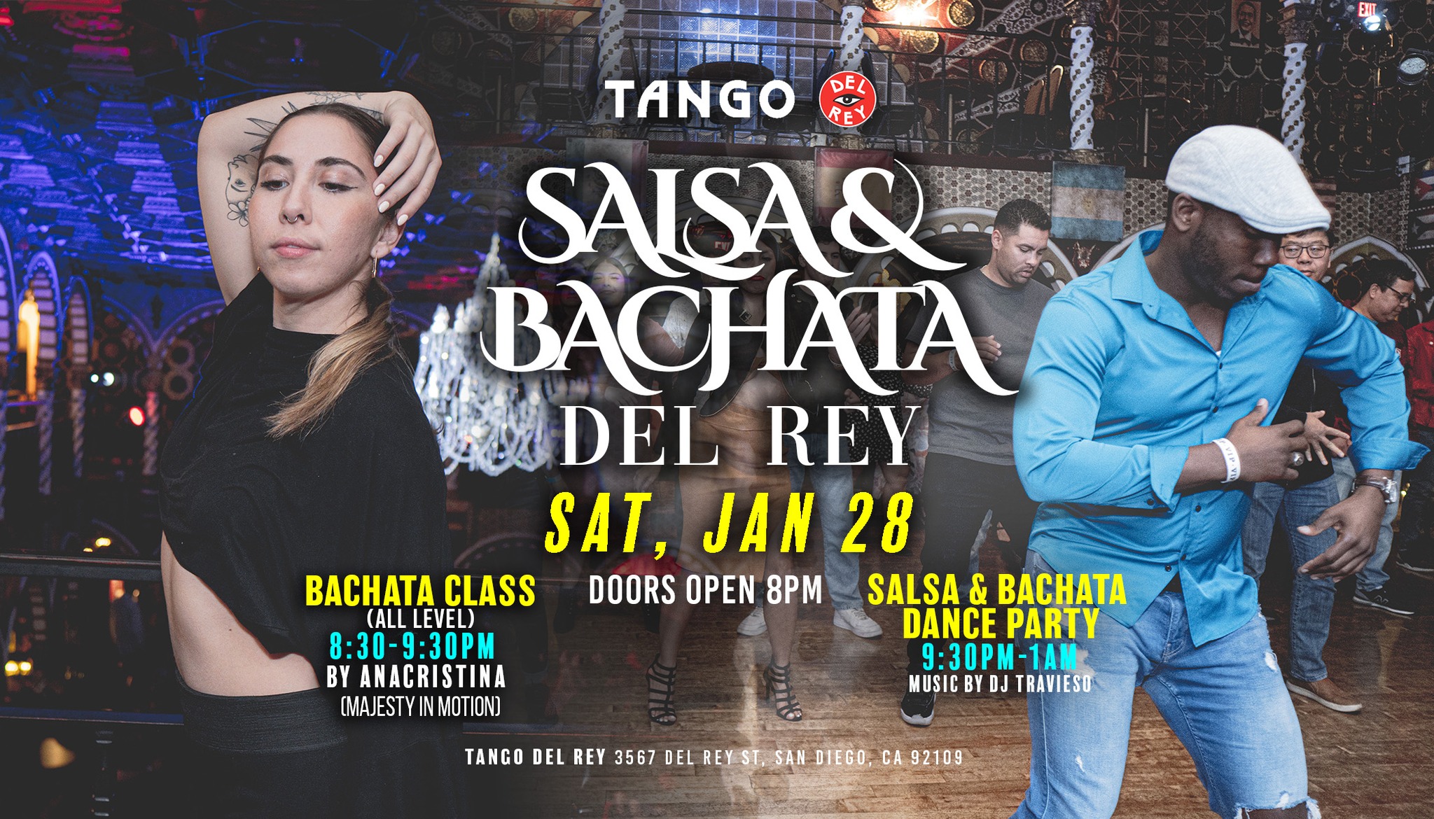 Salsa & Bachata del Rey SAT, Jan-28th