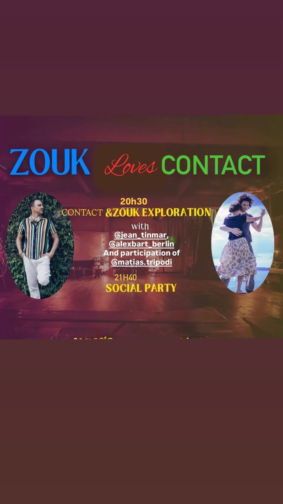 Zouk Loves Contact - cours+bal
