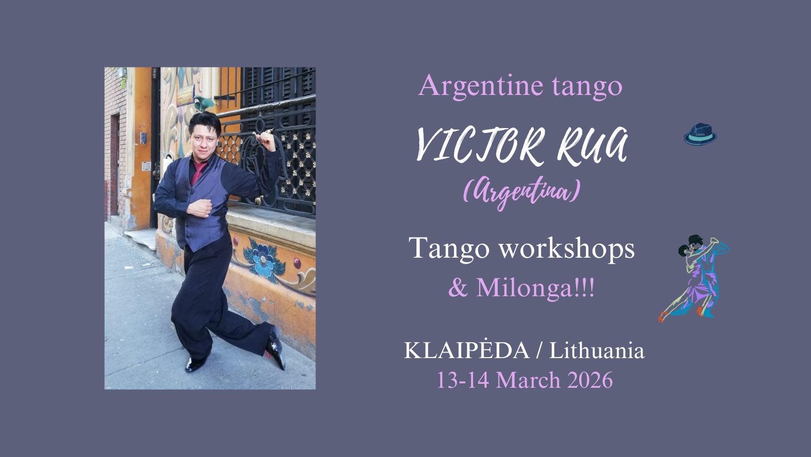 Tango seminarai su VICTOR RUA (Argentina) Klaipėda