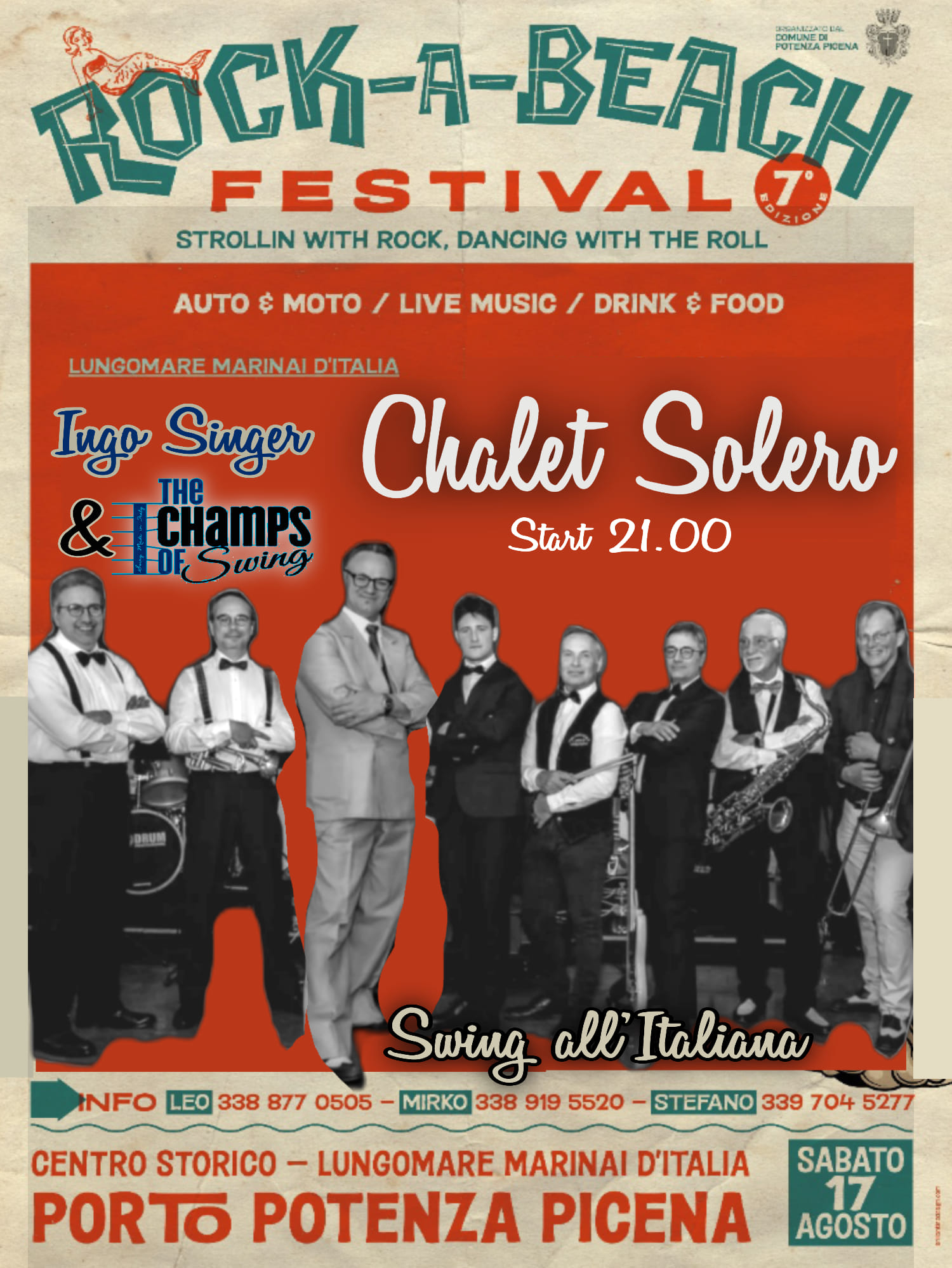 Rock a Beack Festival live Ingo & the Champs - Solero Chalet