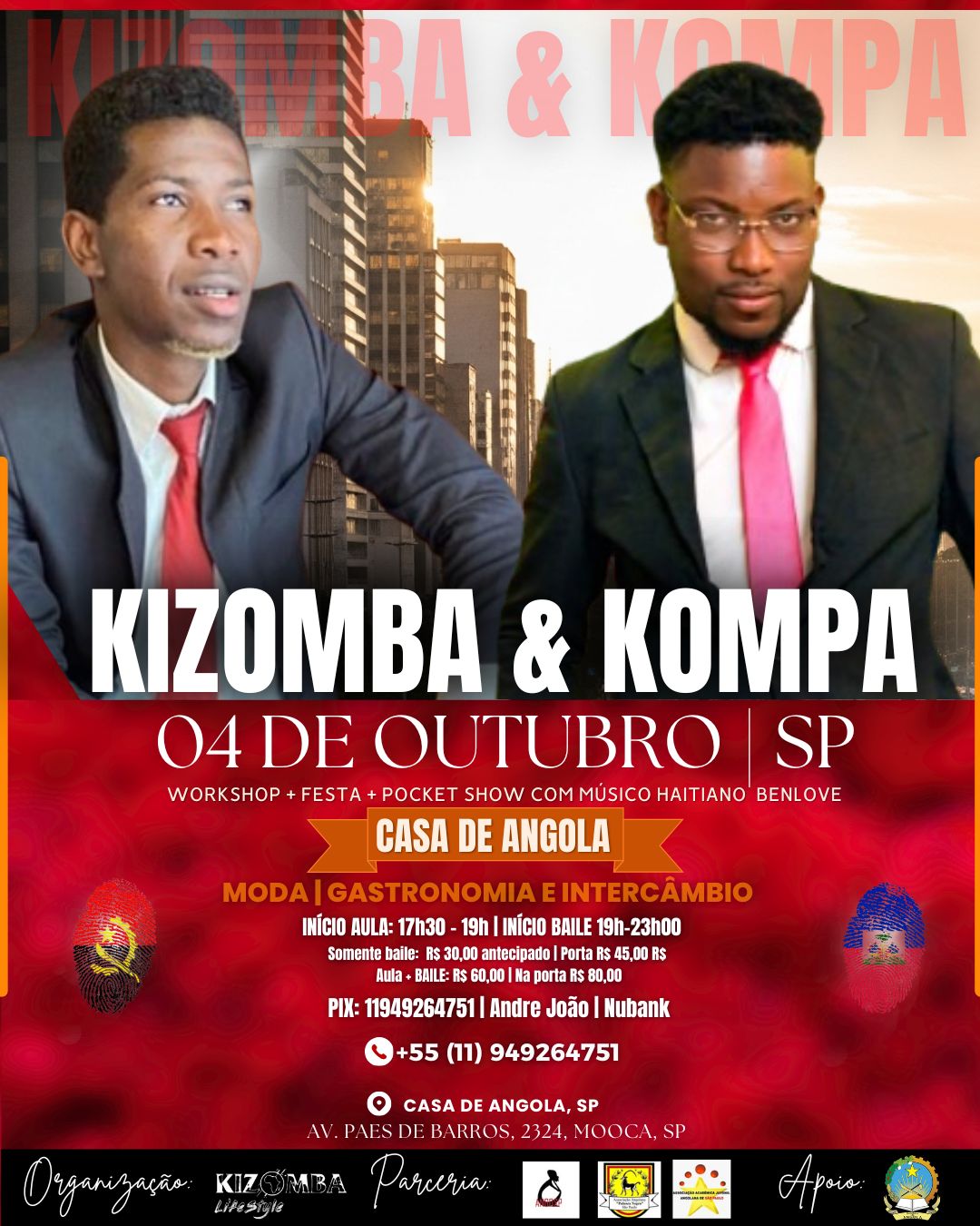 Kizomba & Komba Festa Afrolatina em SP Casa de Angola
