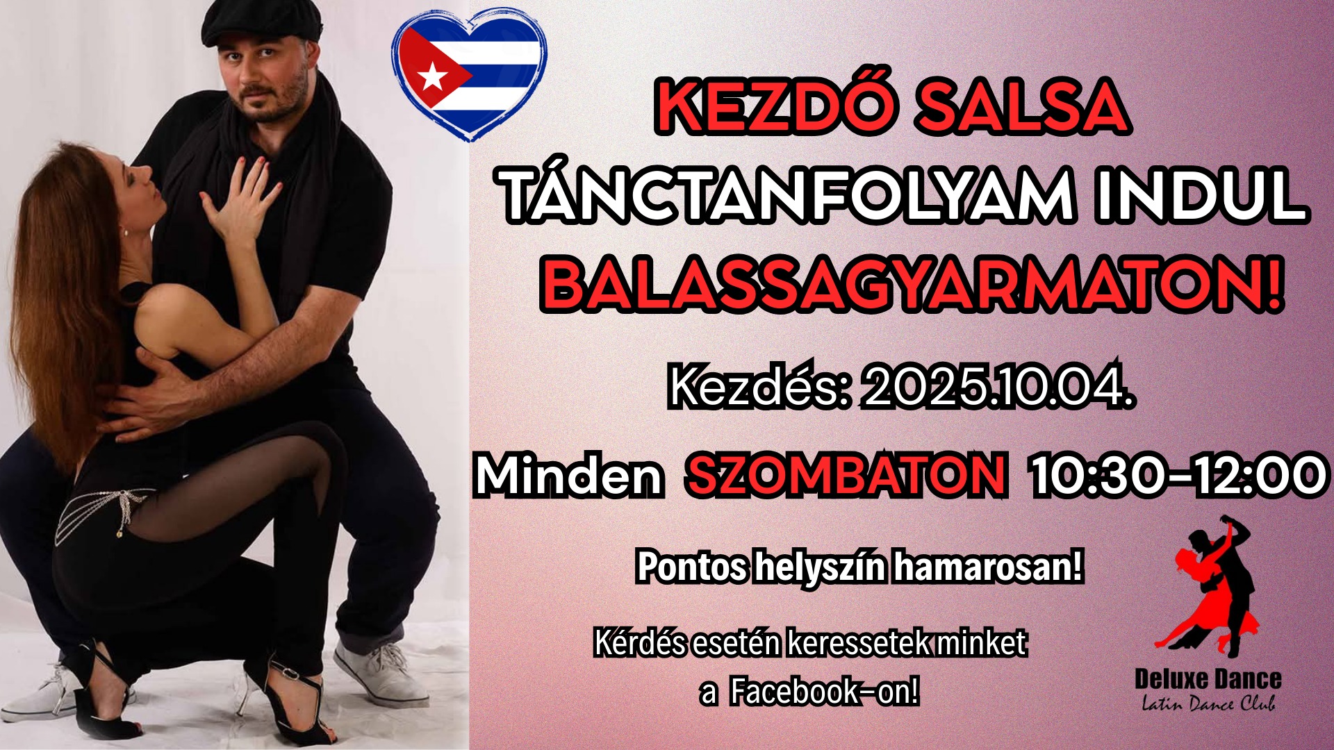 Kezdő SALSA Tánctanfolyam indul BALASSAGYARMATON minden SZOMBATON