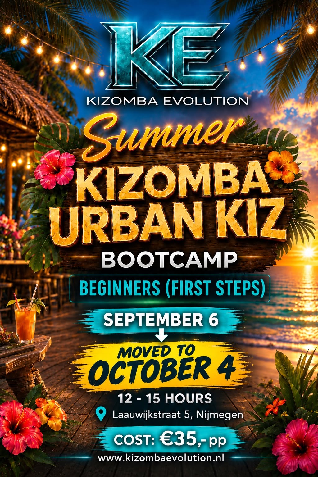 KIZOMBA URBAN KIZ BEGINNERS (FIRST STEPS) LEVEL BOOTCAMP NIJMEGEN