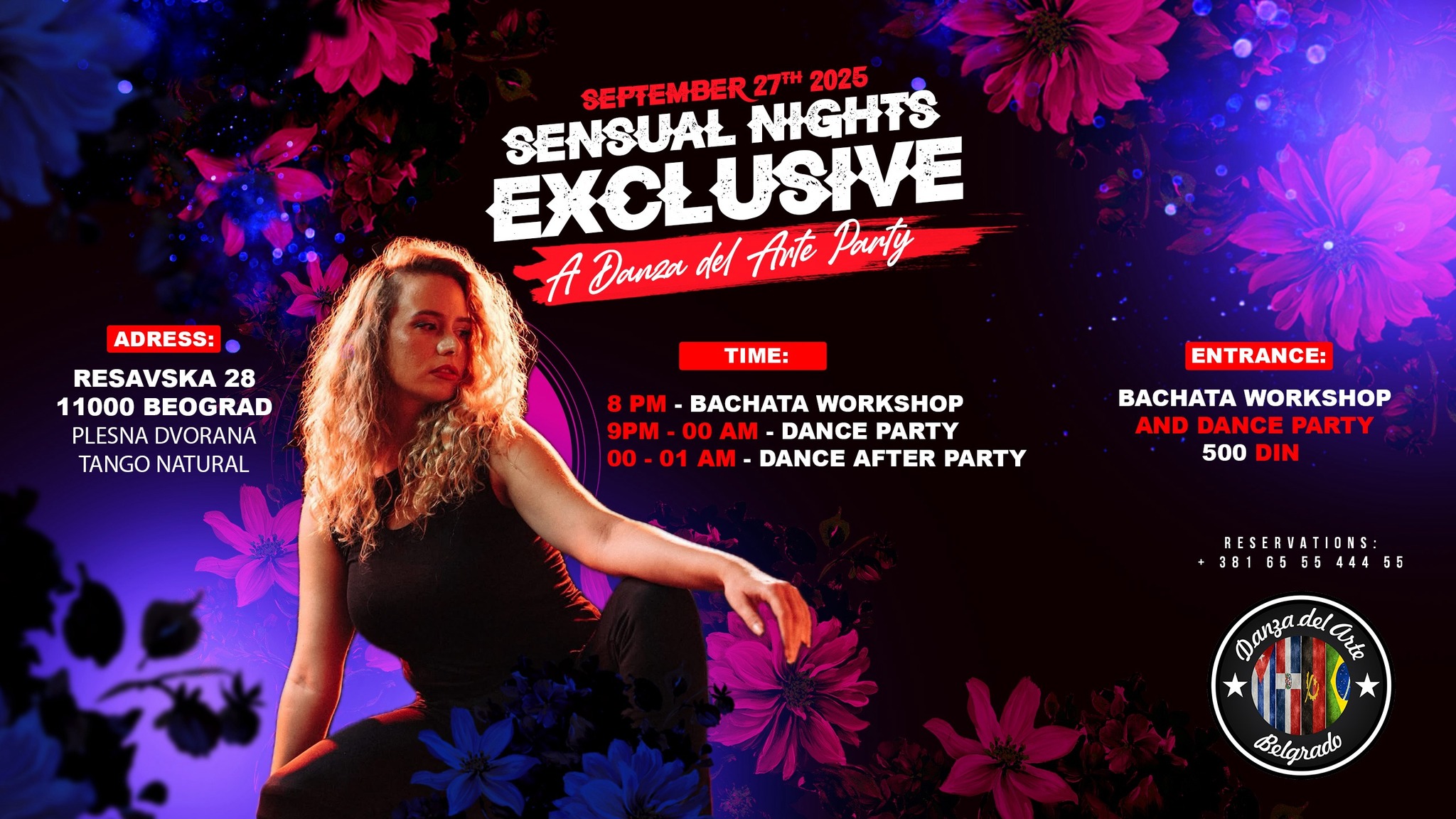 🕺 Sensual Nights Exclusive - A Danza del Arte Dance Party 📍 Resavska 28 🎉