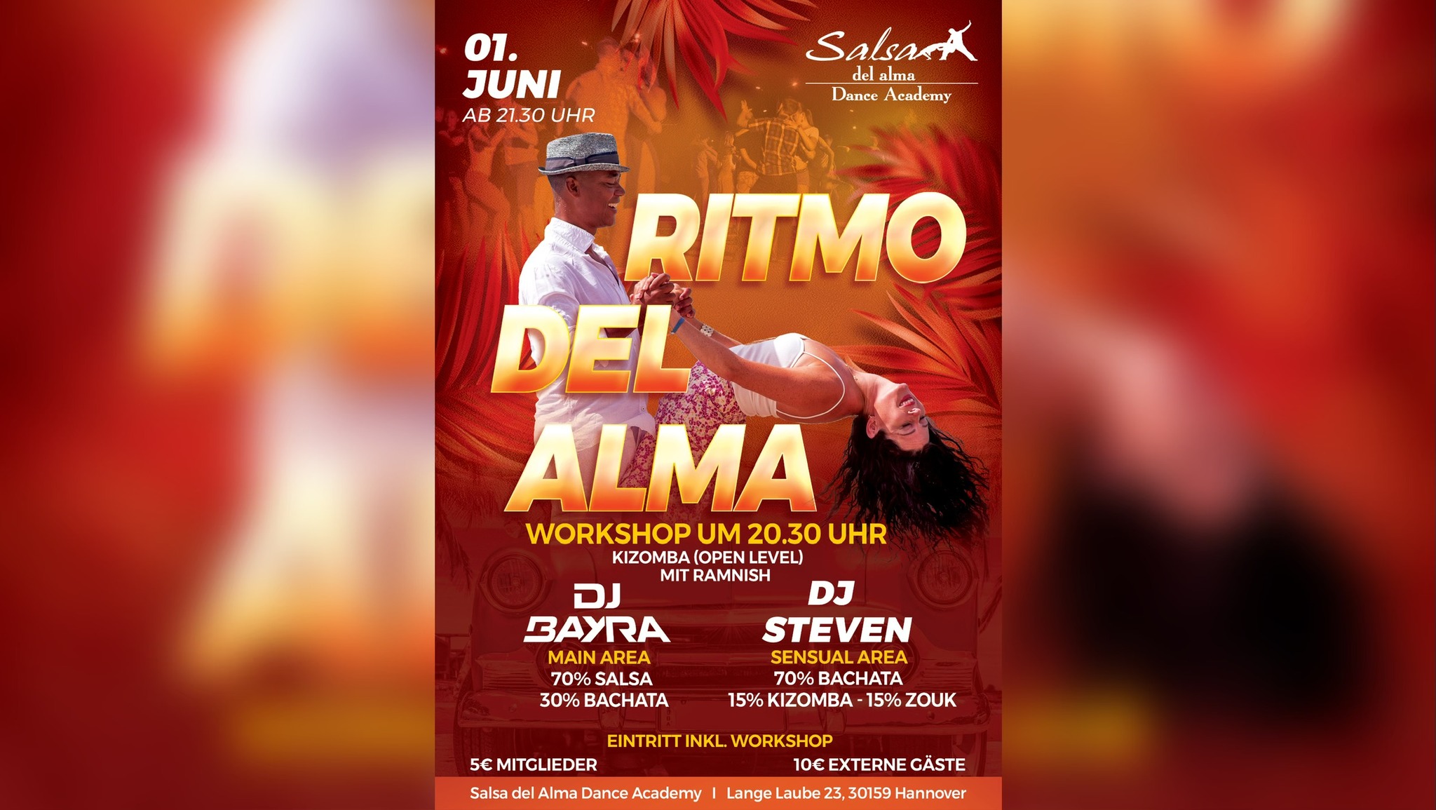 Ritmo del Alma mit kostenlosem Kizomba Workshop (Pre-Party)
