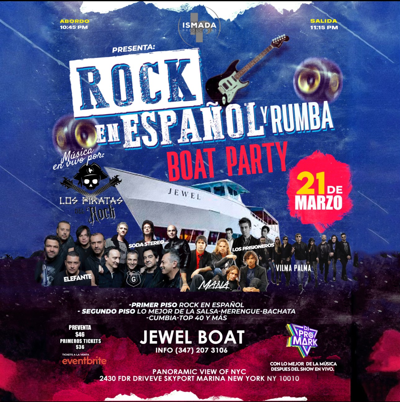 Rock en Español & Rumba Boat Party en NYC