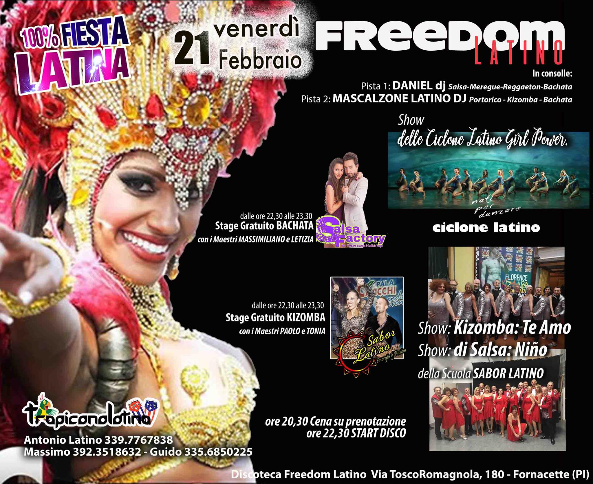 100% FestaLattina il venerdì del Freedom