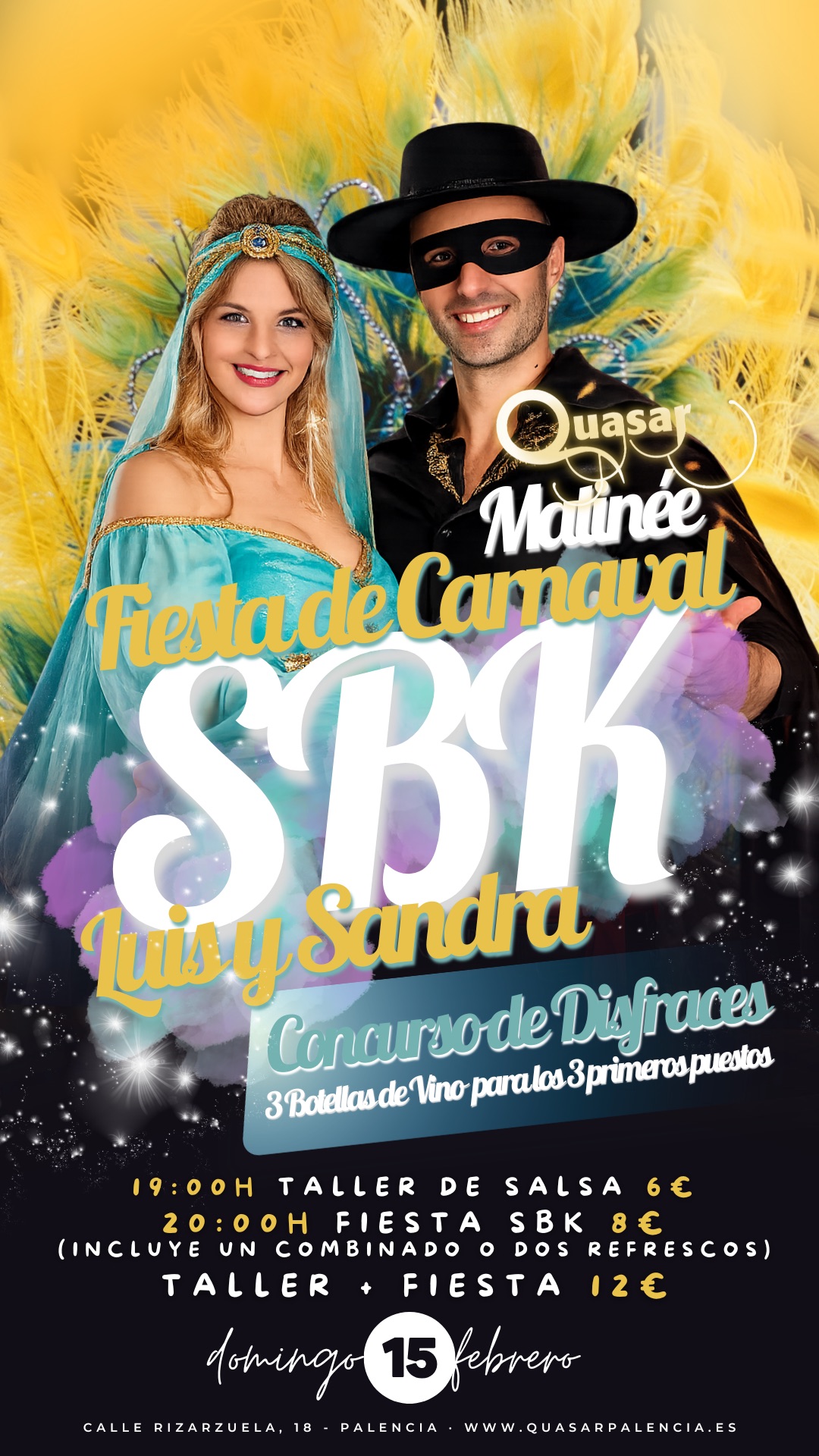 🎭✨ ¡Llega el Carnaval a Quasar con una Matinée SBK muy especial!