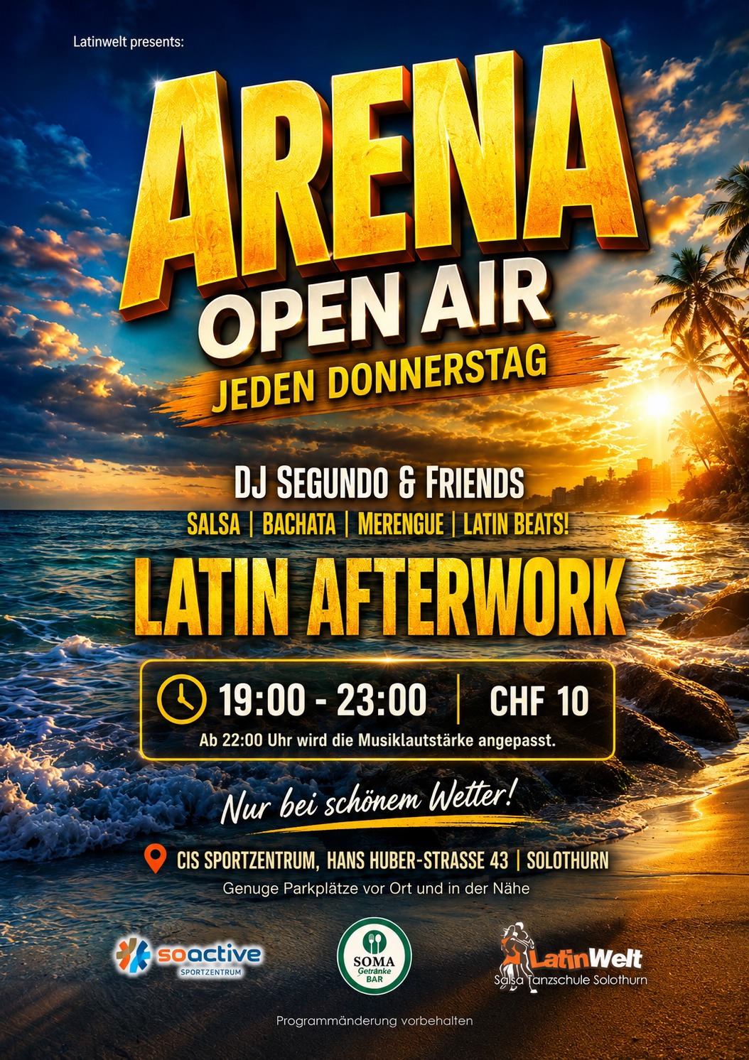 Arena Open Air - Salsa, Bachata… Jeden Donnerstag!