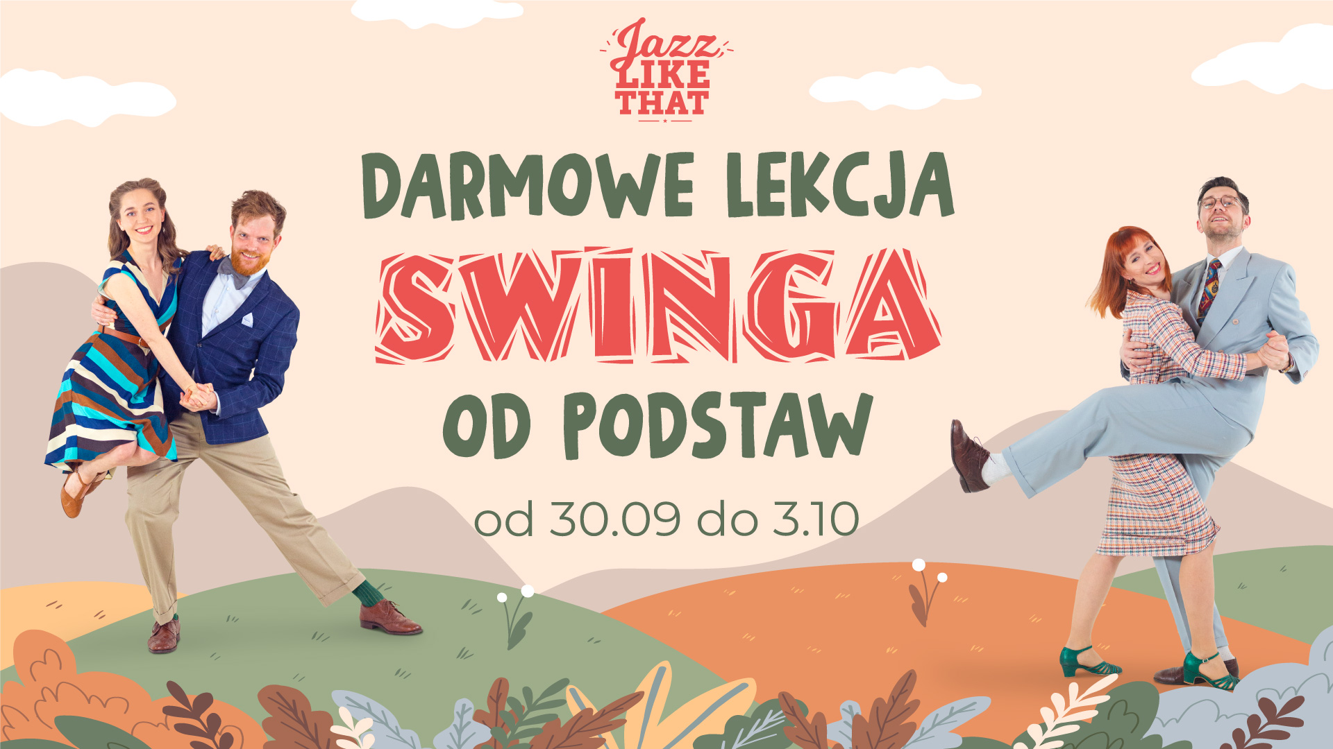 Darmowe lekcje tańców swingowych od podstaw 30.09-3.10