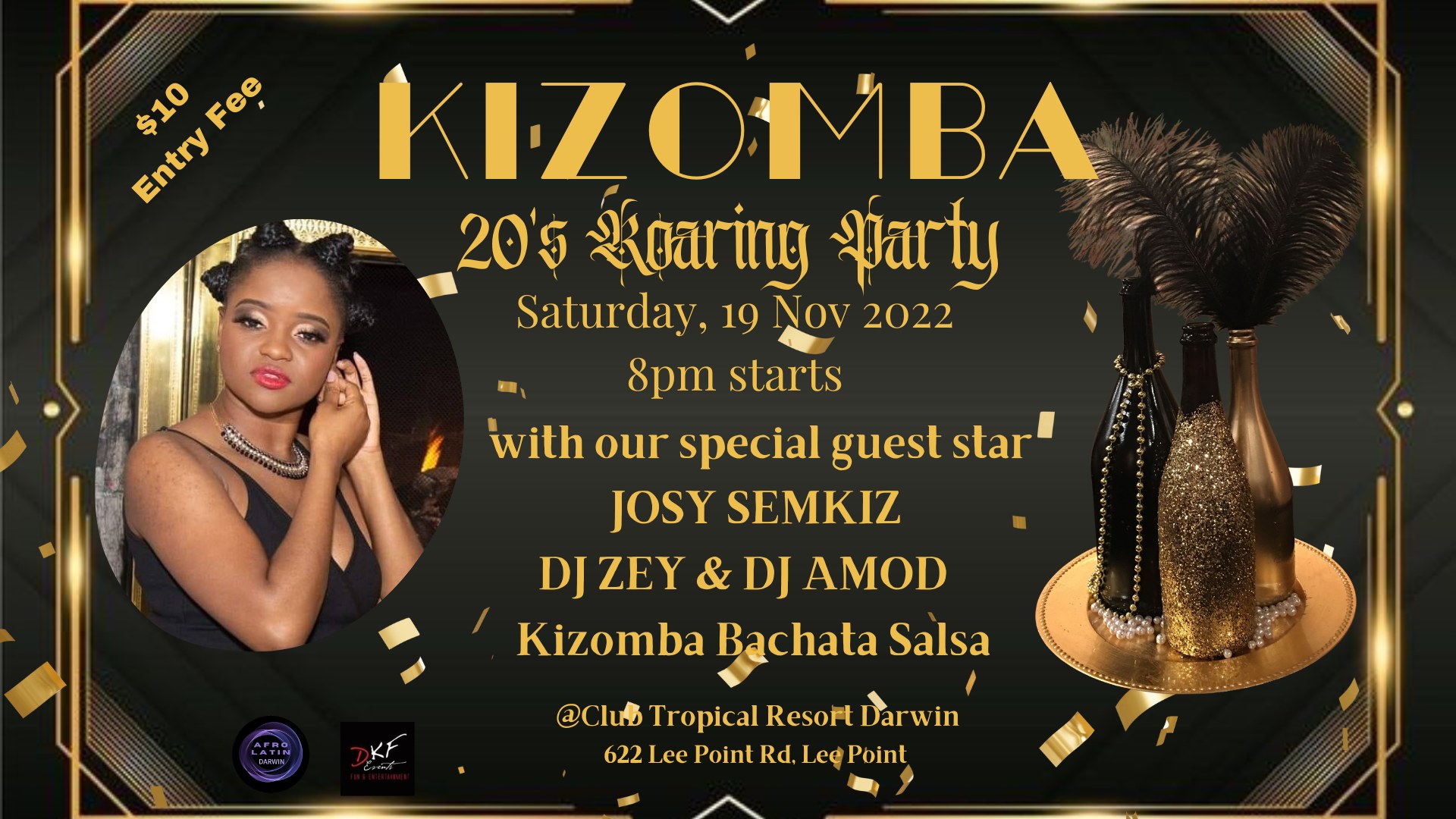 DKF EVENTS & AFRO LATIN DARWIN ROARING 1920's PARTY