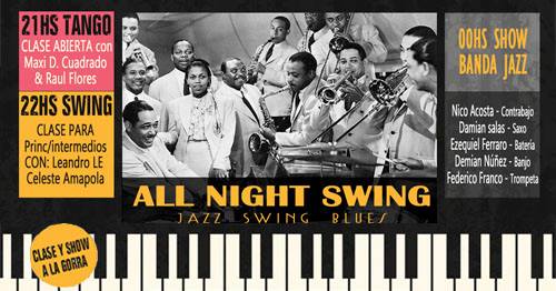 All Night Swing + Banda Jazz en Vivo en La Aurora - Vie 26 octub