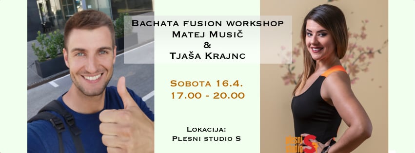 Bachata fusion delavnica Matej Musič & Tjaša Krajnc
