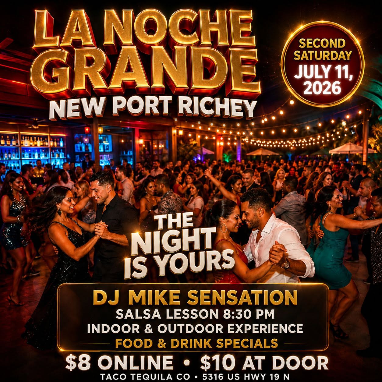 La Noche Grande Latin Night New Port Richey July 11, 2026