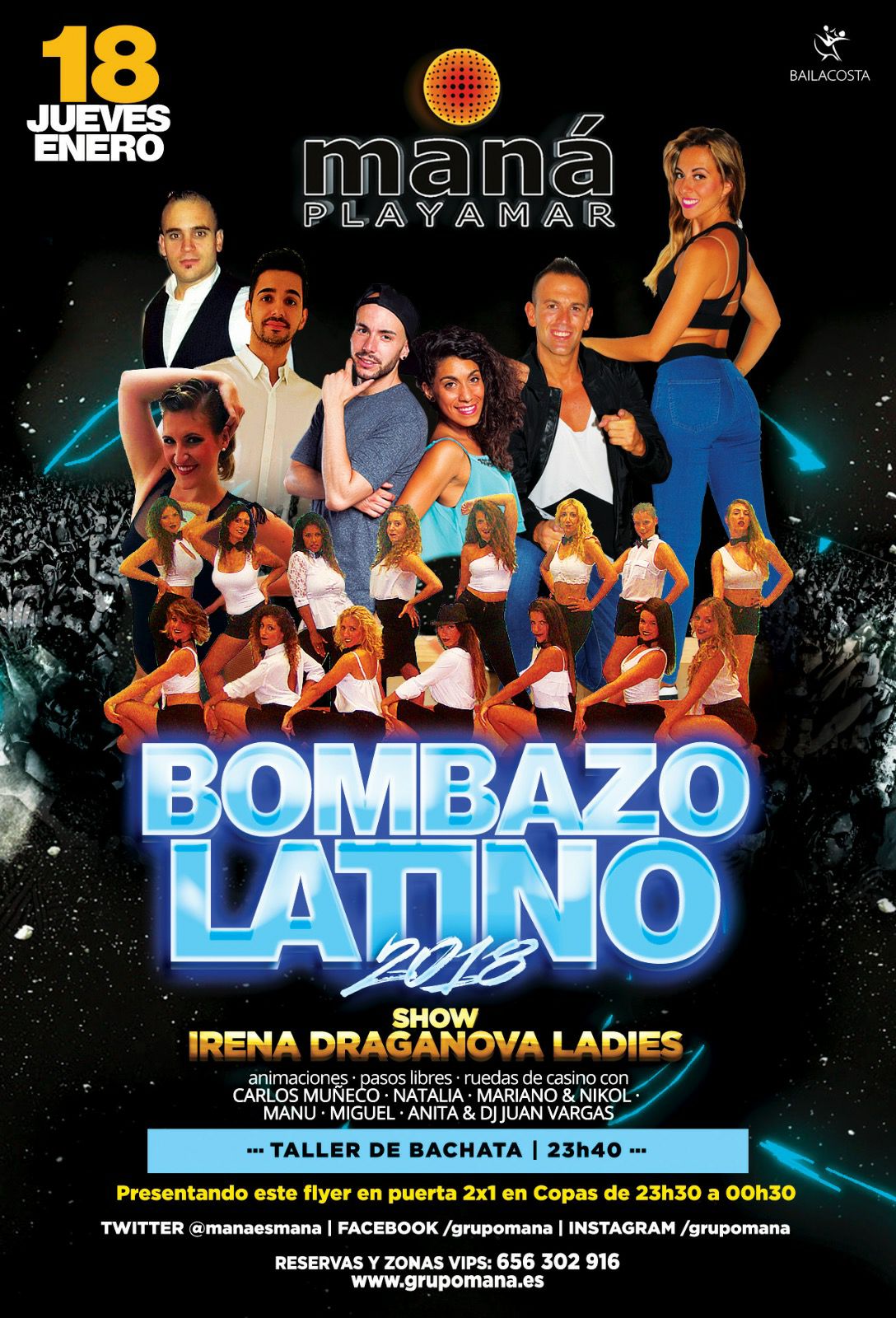 Bombazo Latino 2018 "Mana Playamar" Jueves 18