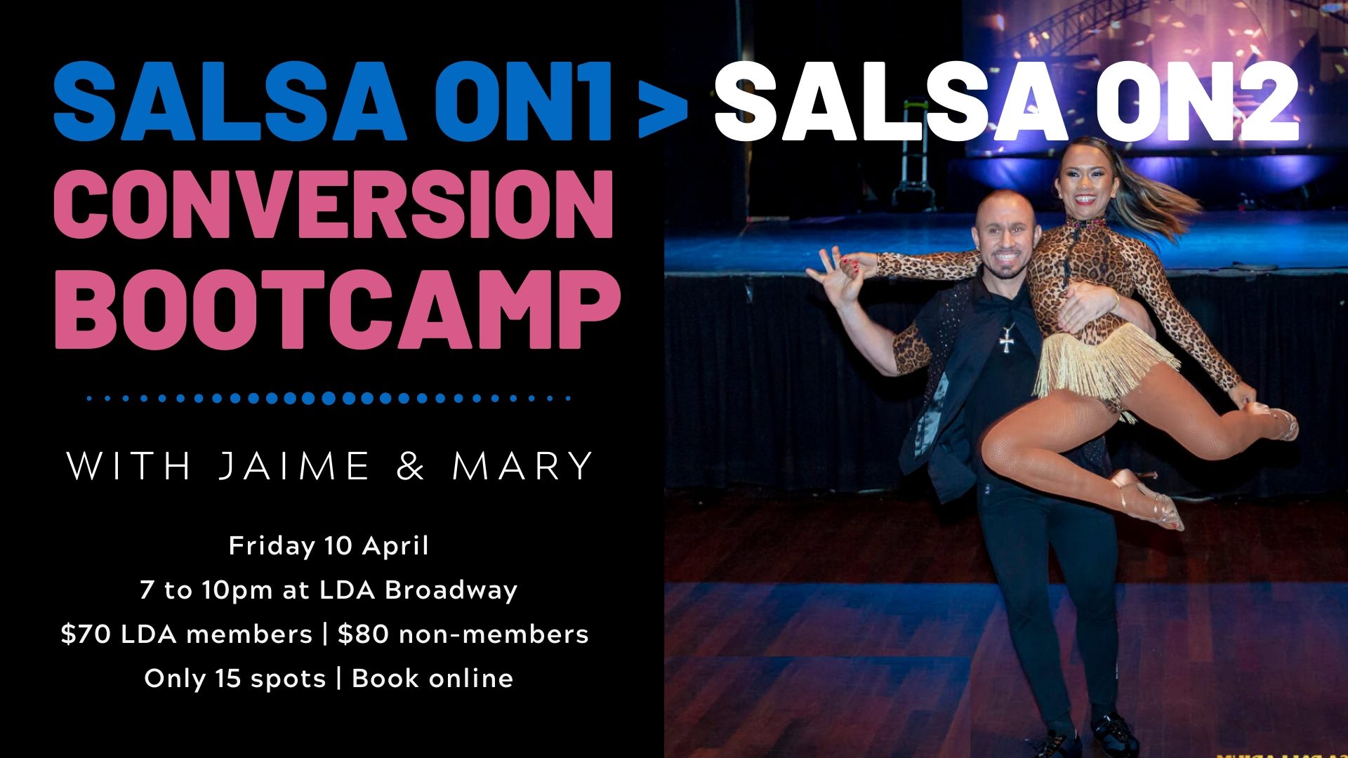 Salsa On1 to Salsa On2 Conversion Bootcamp with Jaime & Mary
